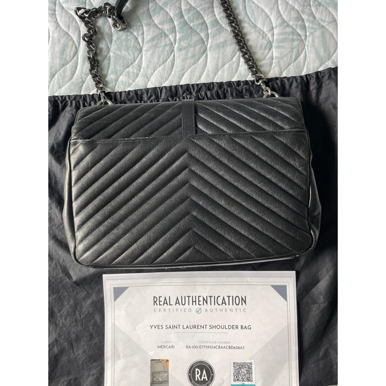 YSL large black College bag 13 inches across the | Depop