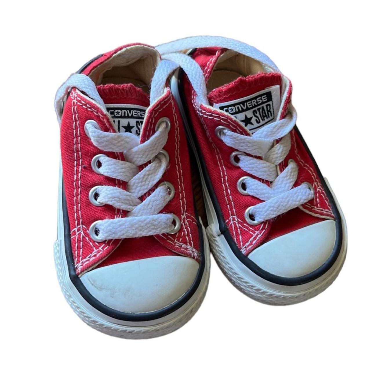 Red converse toddler size 3 Minimal wear - Depop