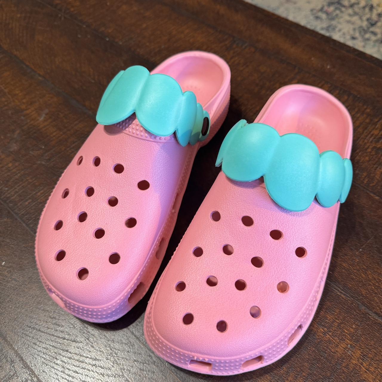 Brand new strawberry crocs. Never worn! Mezzo piano... - Depop