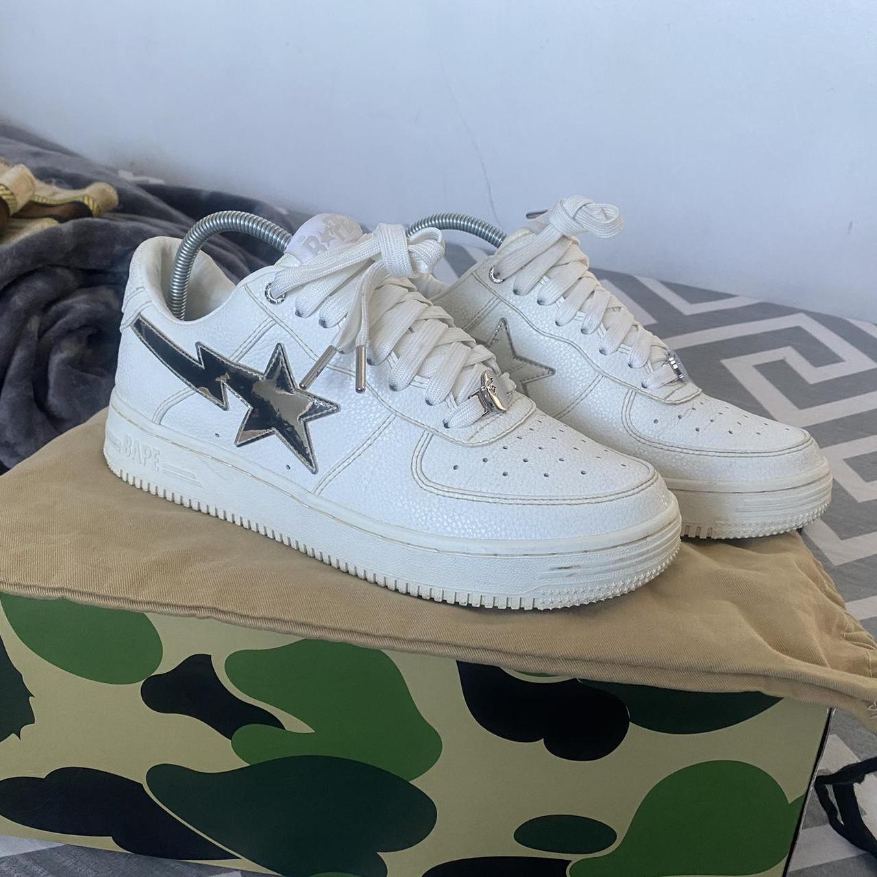 Size UK 8.5 Bapestas Collab with goatxbapesta They... - Depop