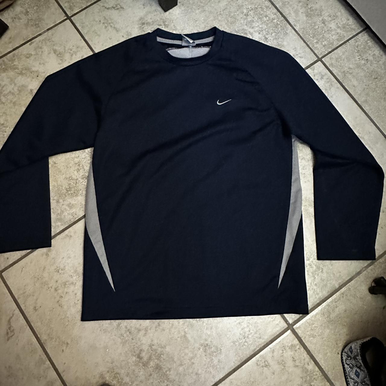 Nike Y2K Shirt Athletic Base Layer Sport Shirt L/S S... - Depop