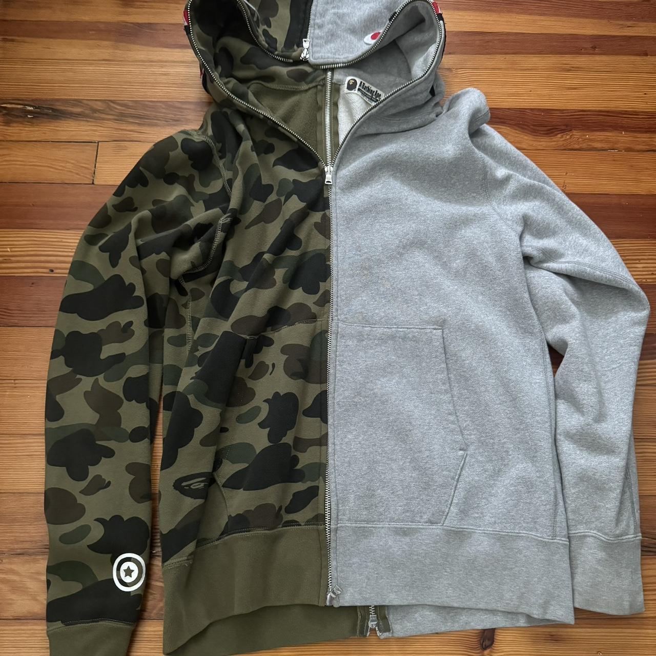 Bape 1st Camo 2nd Ape Shark Half Full Zip Depop