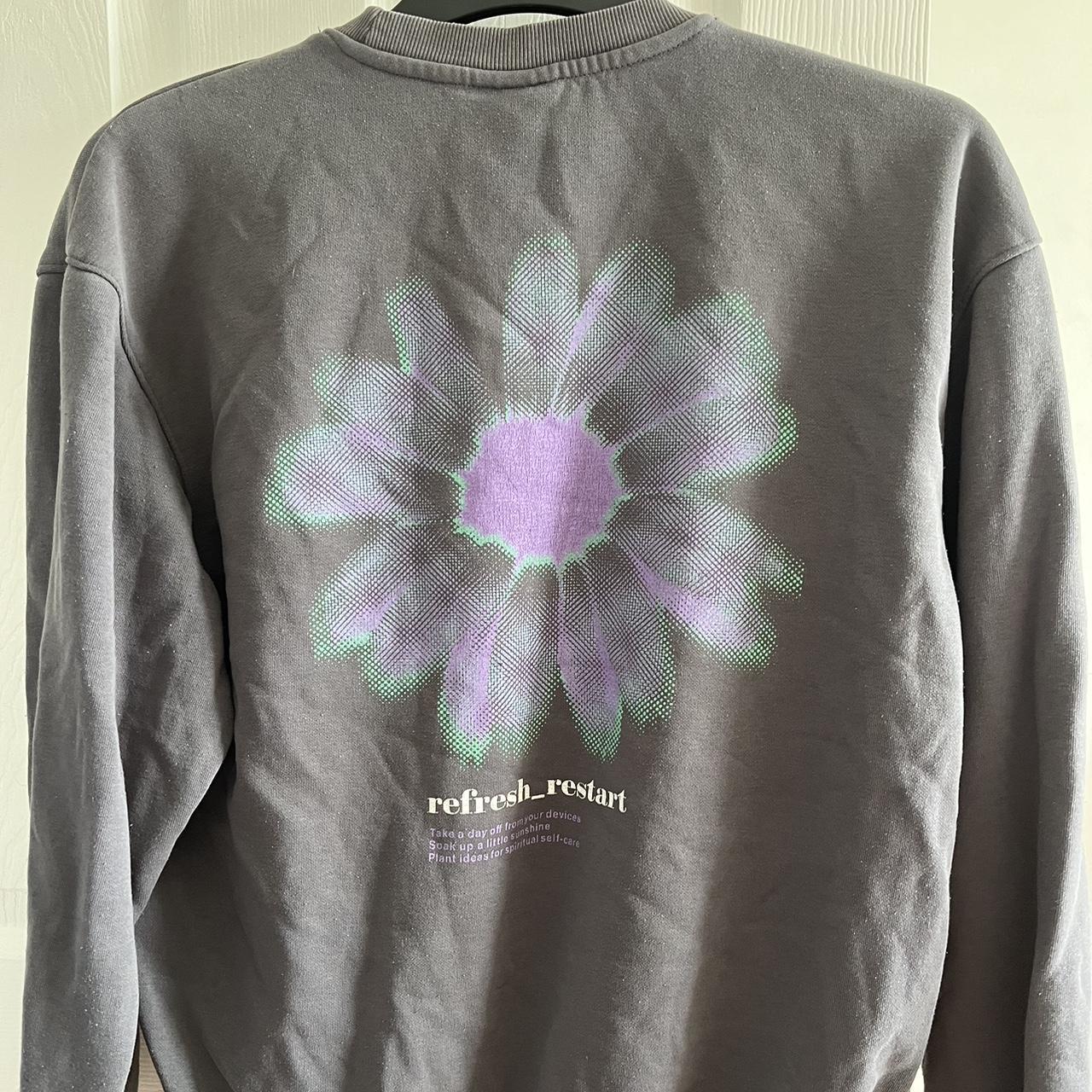 Refresh Restart grey and floral sweatshirt from H&M