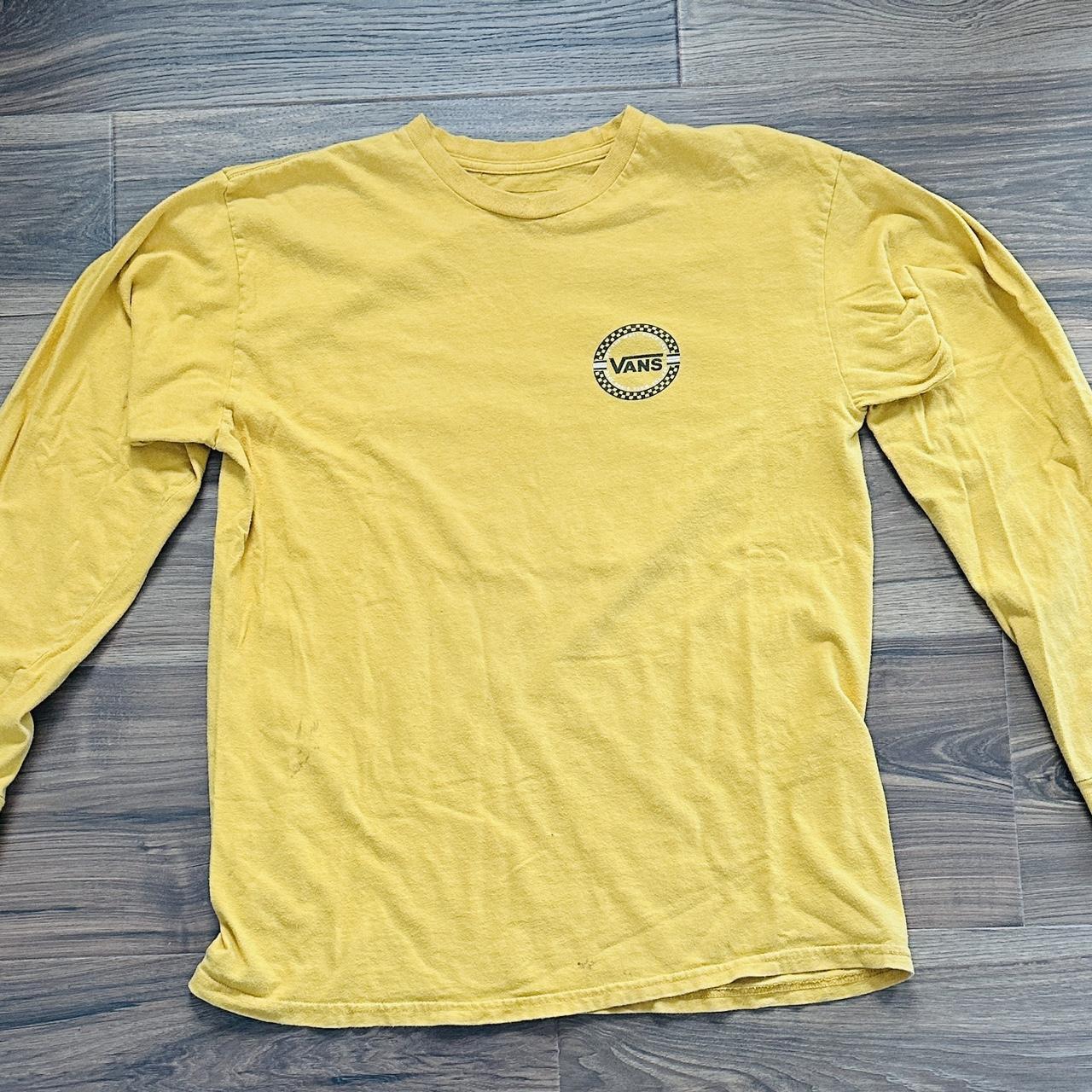 Vans yellow and blue long sleeve shirt