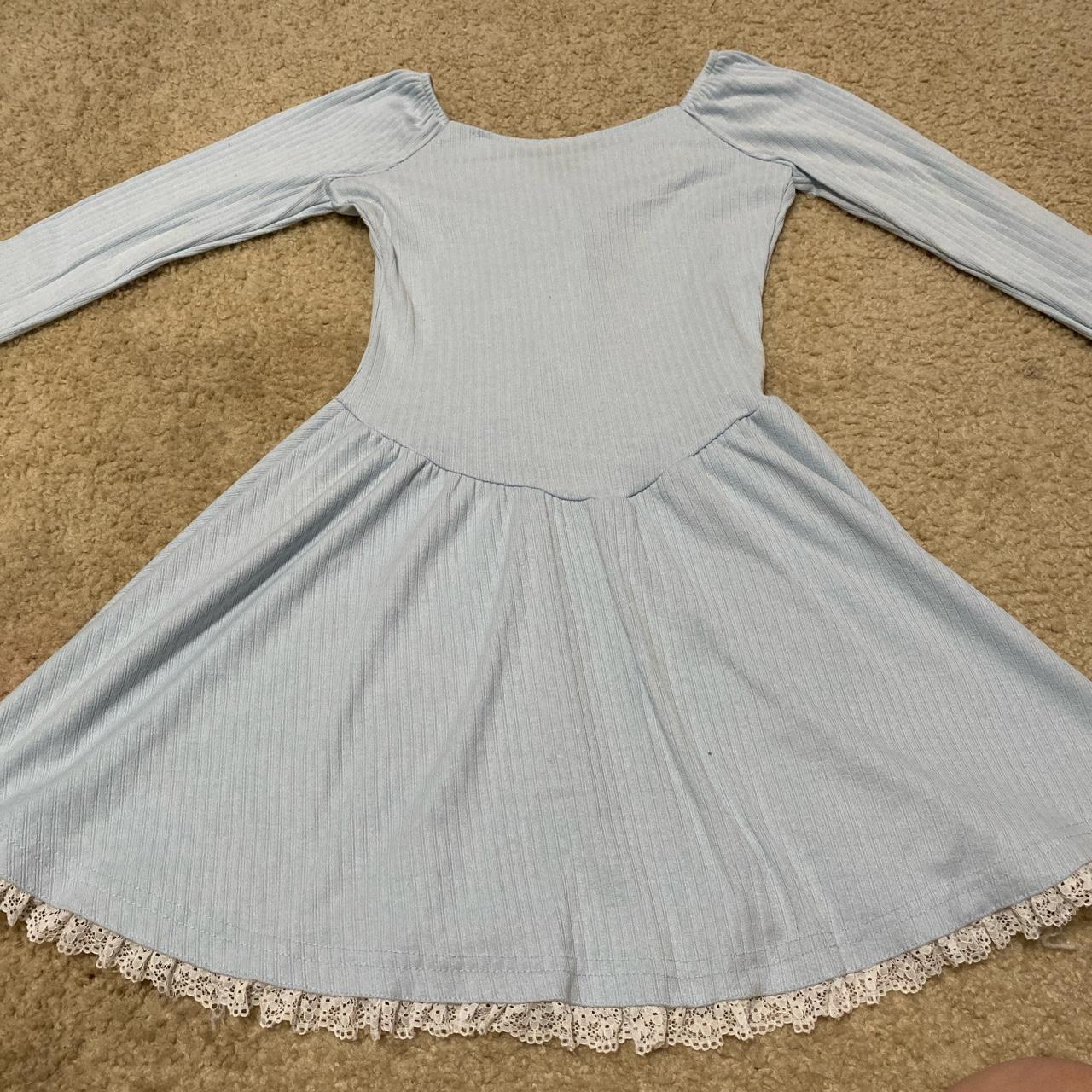 light blue coquette mini dress #coquette... - Depop