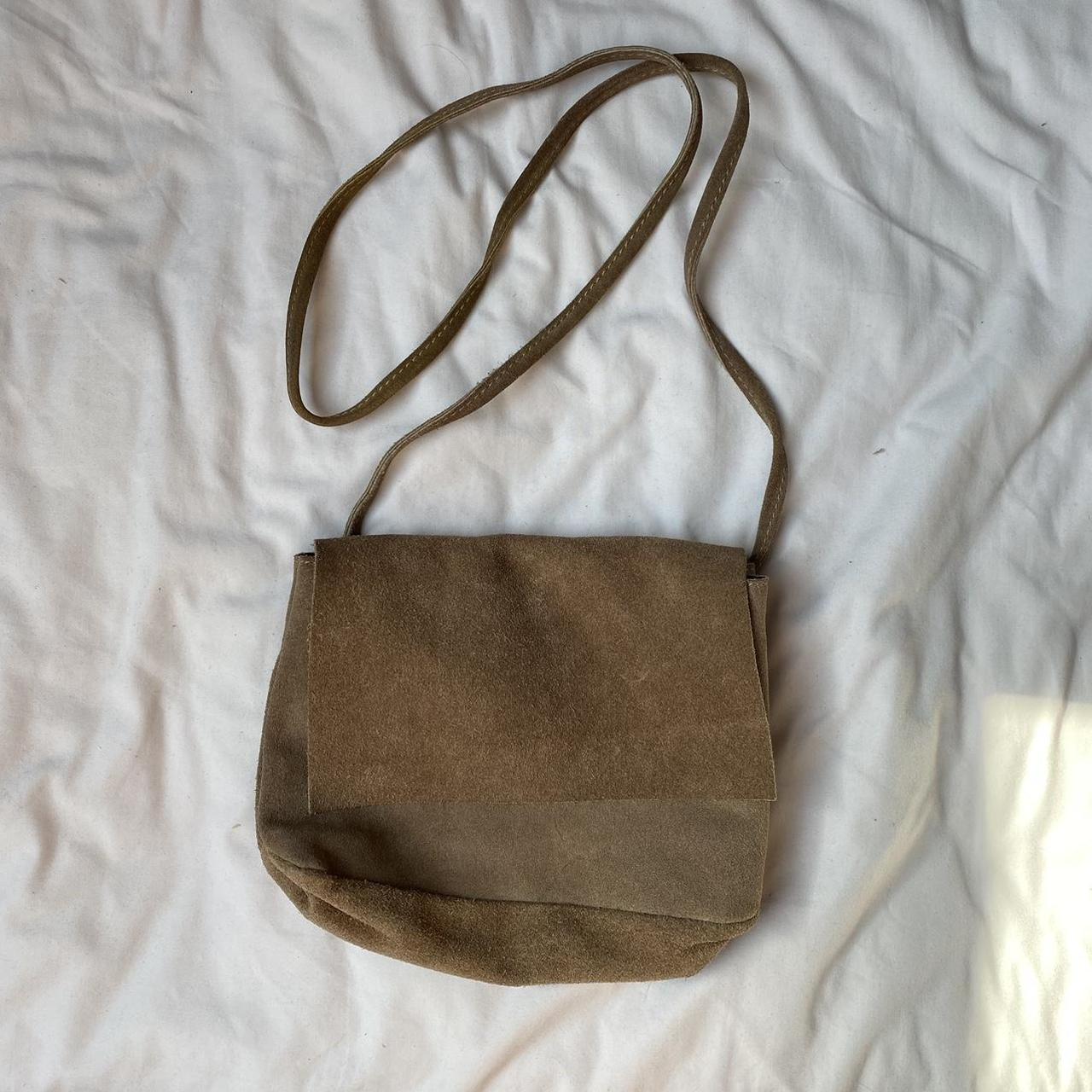 Brandy melville tan canvas messenger bag - Depop