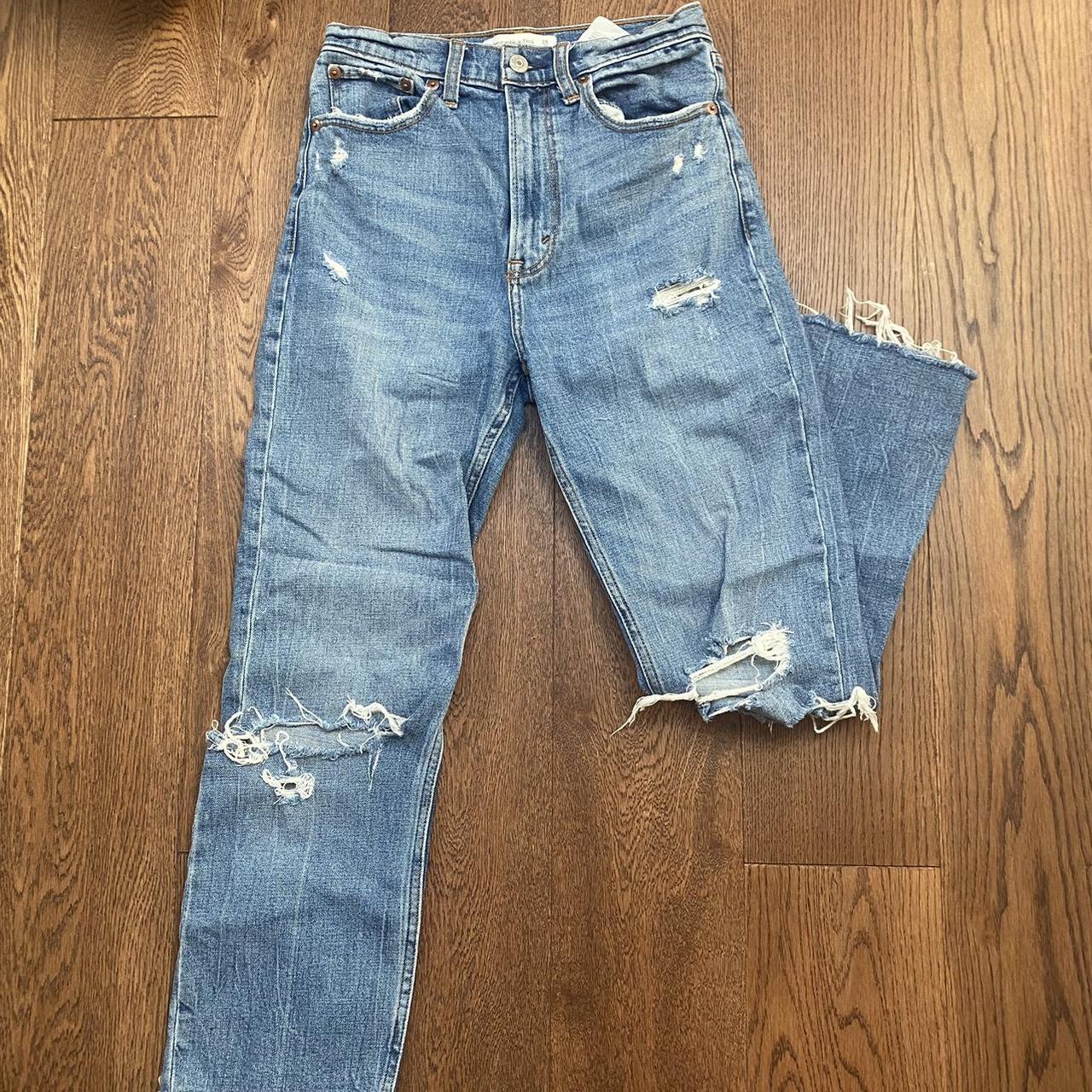 Abercrombie & Fitch Jeans Ankle Straight, High... - Depop