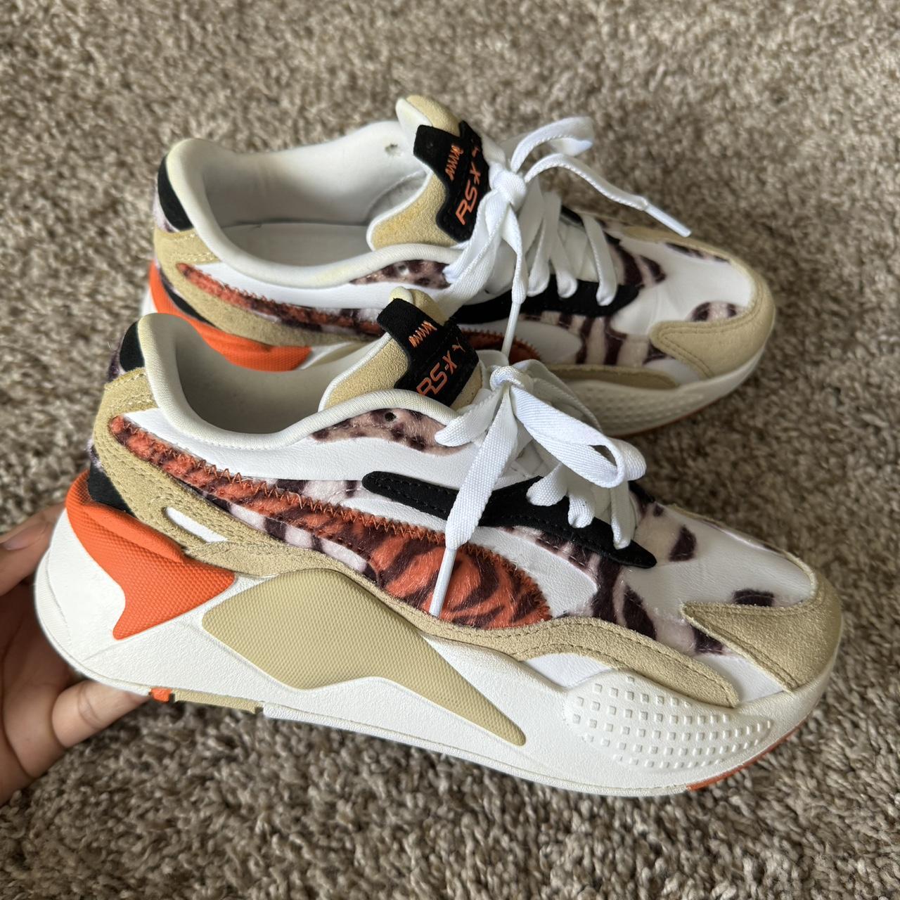 Puma RS X Racer animal print trainers Great. Depop