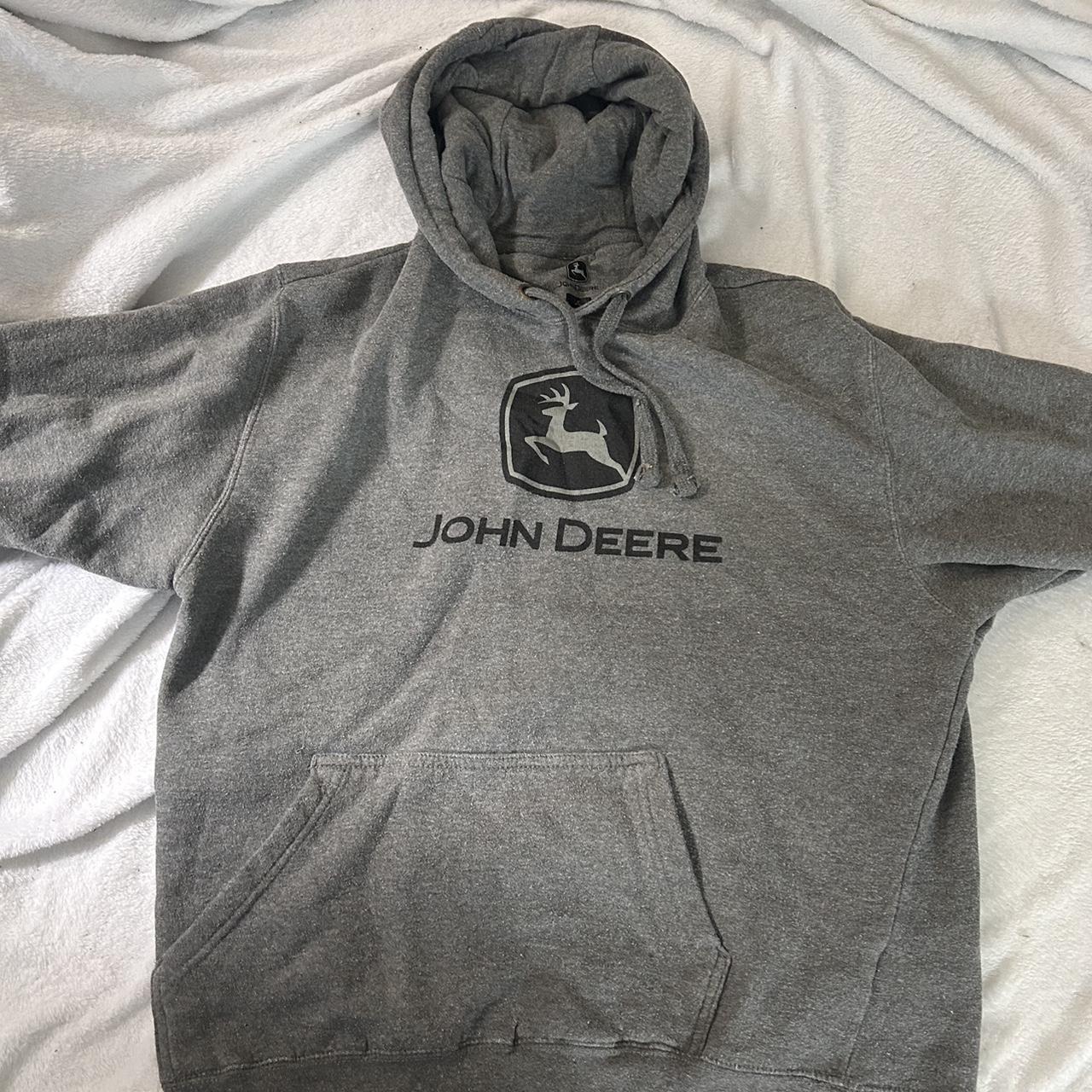 large John Deere hoodie with no stains and nike zip up - Depop