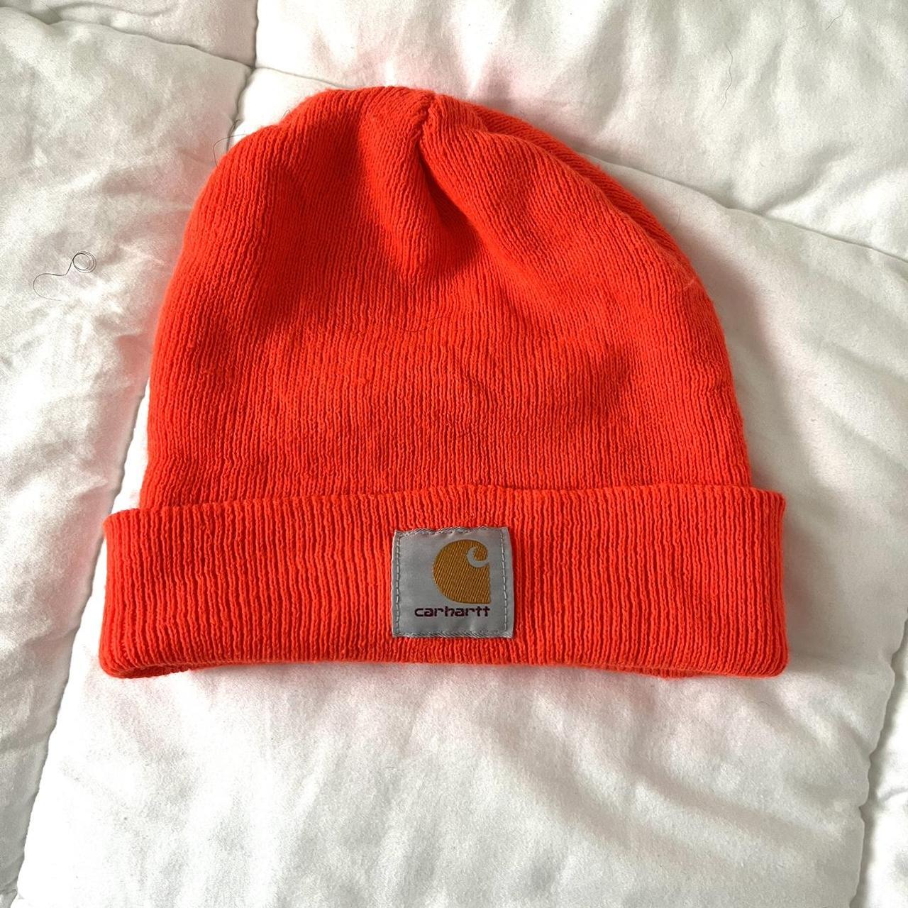 orange carhartt beanie worn a handful of times, in... Depop