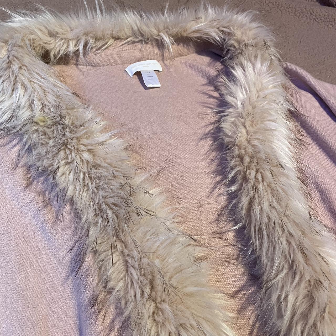 faux fur lined shawl