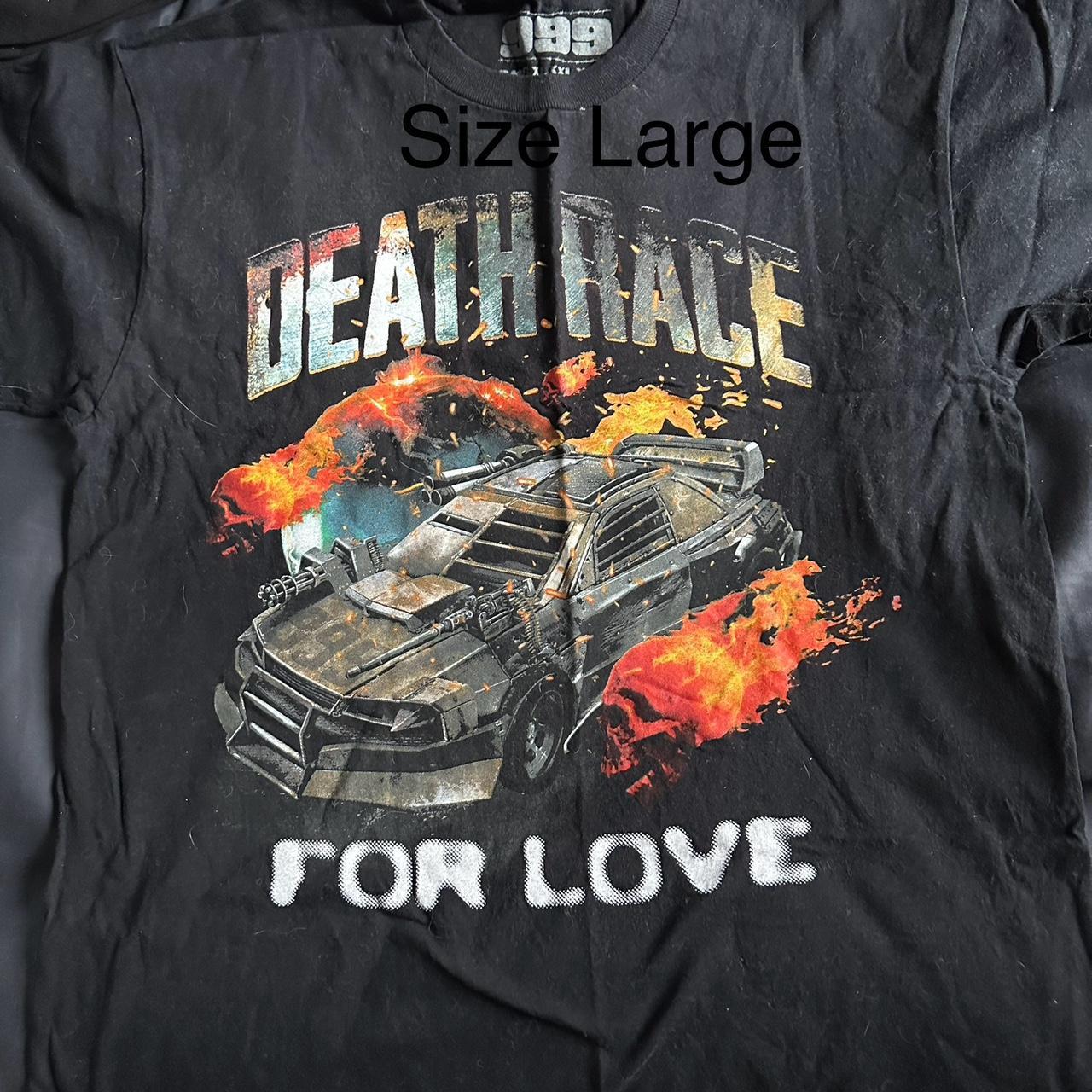 Death Race For Love black and orange t-shirt , Size...