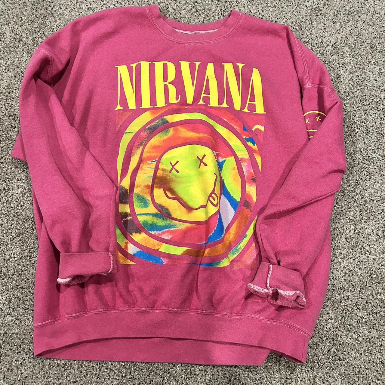 Pink nirvana hoodie Clearance