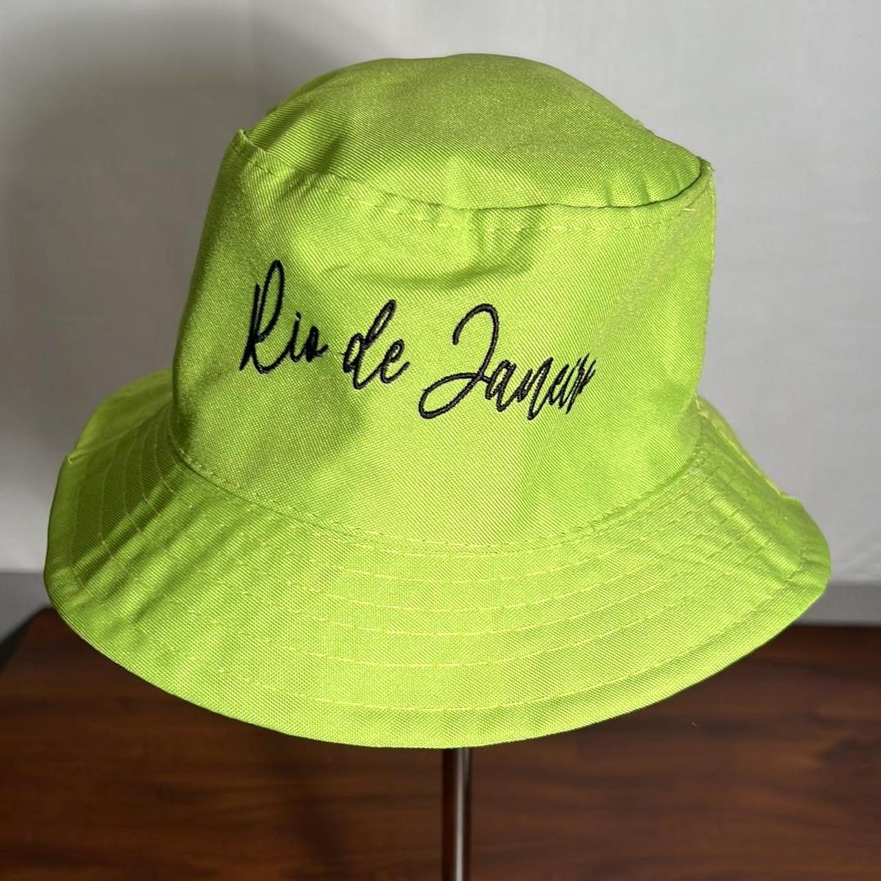 Lime green bucket hat Rio de Janeiro Depop