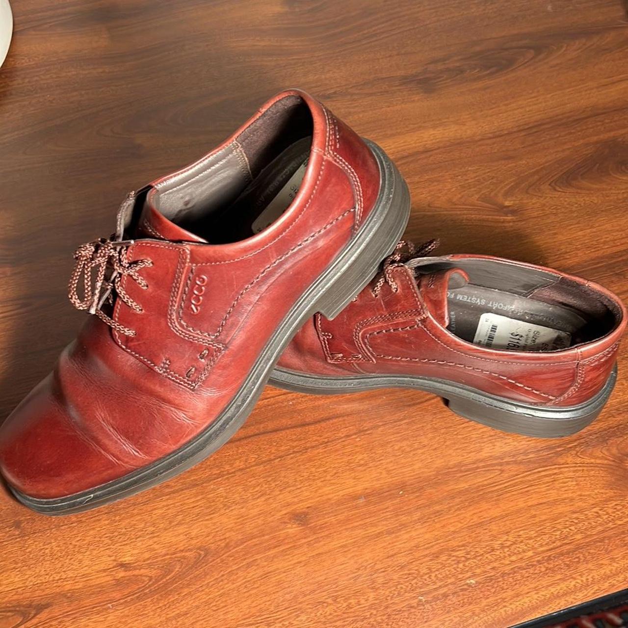 Cordovan leather lace-up oxfords with a touch Depop