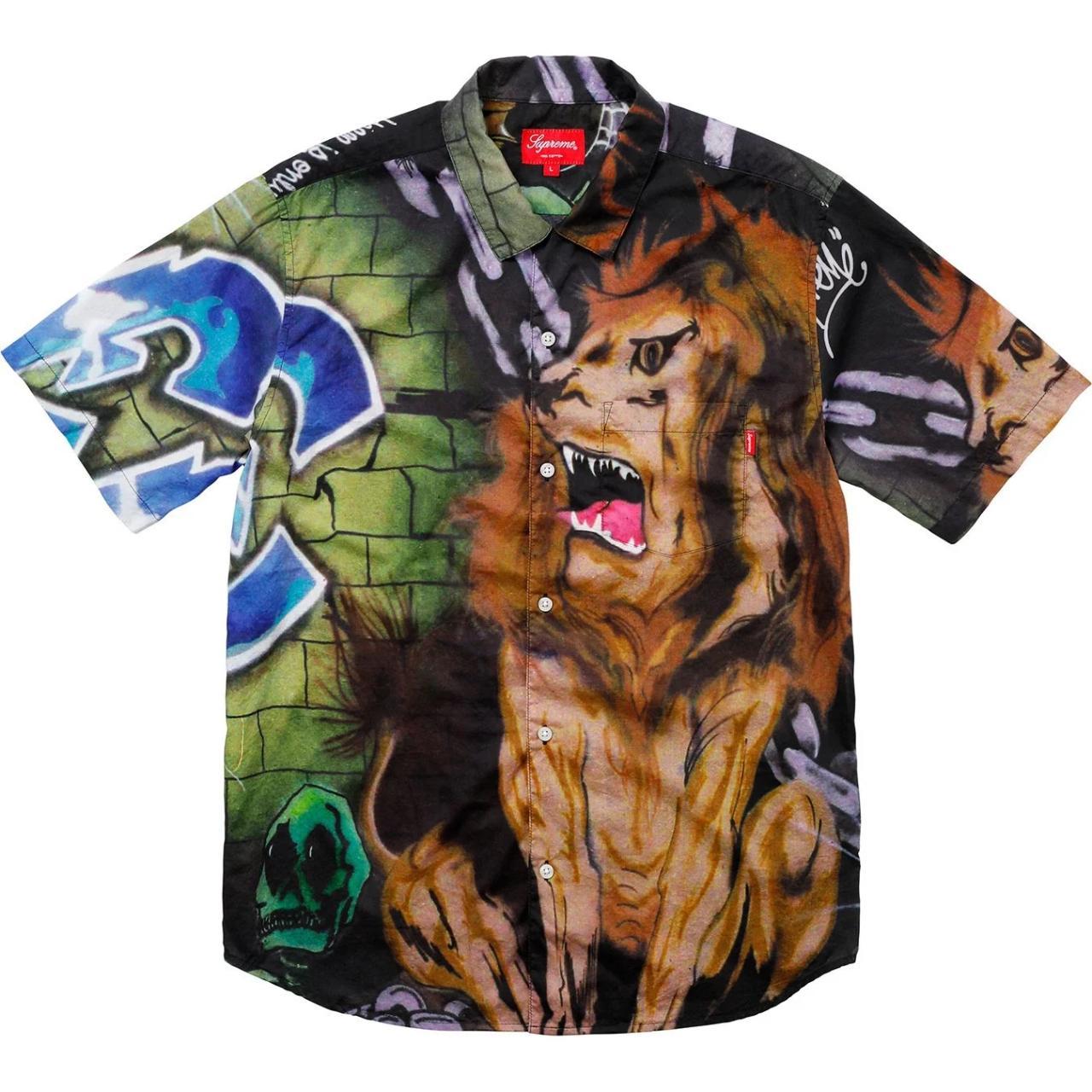 Supreme hot sale lion shirt