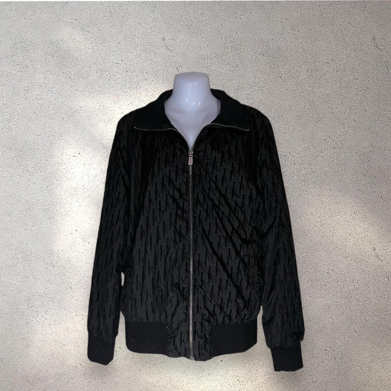 『christian dior』レディース　ジップアップ　ジャケット　ブラック黒 🖤 AUTHENTIC CHRISTIAN DIOR OBLIQUE BOMBER ZIP UP | Depop