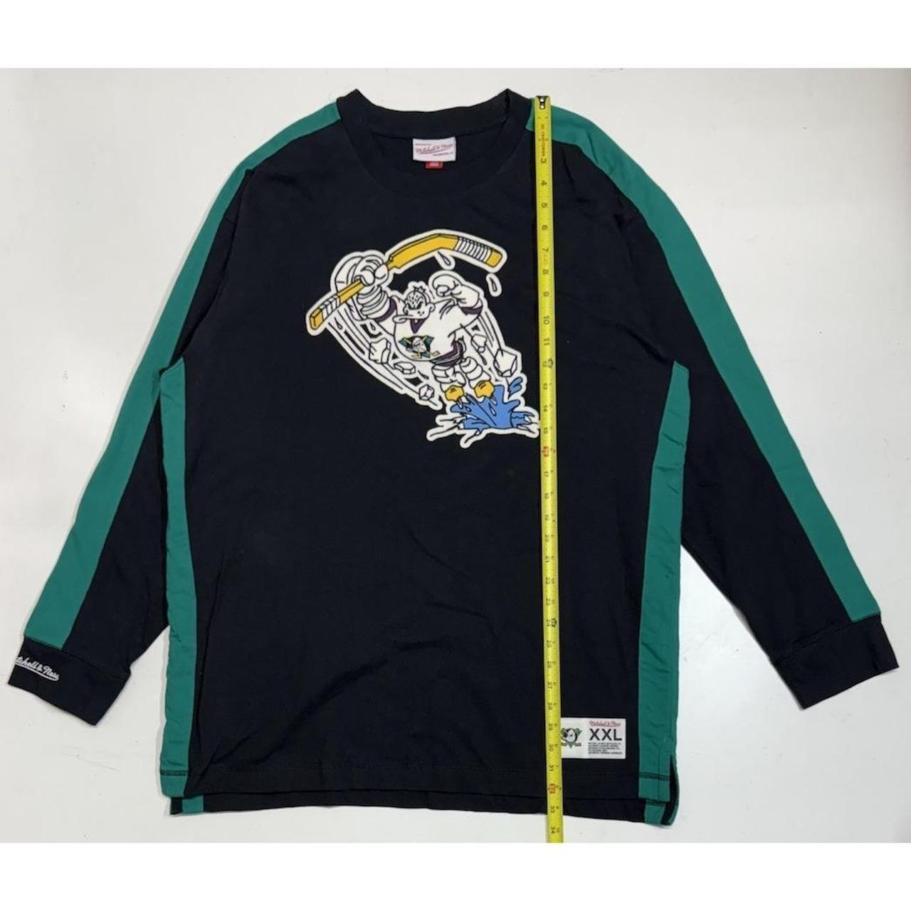 Mitchell & Ness Men's Shirt - Black - XXL – Mitchell And Ness Anaheim Mighty Ducks Long …