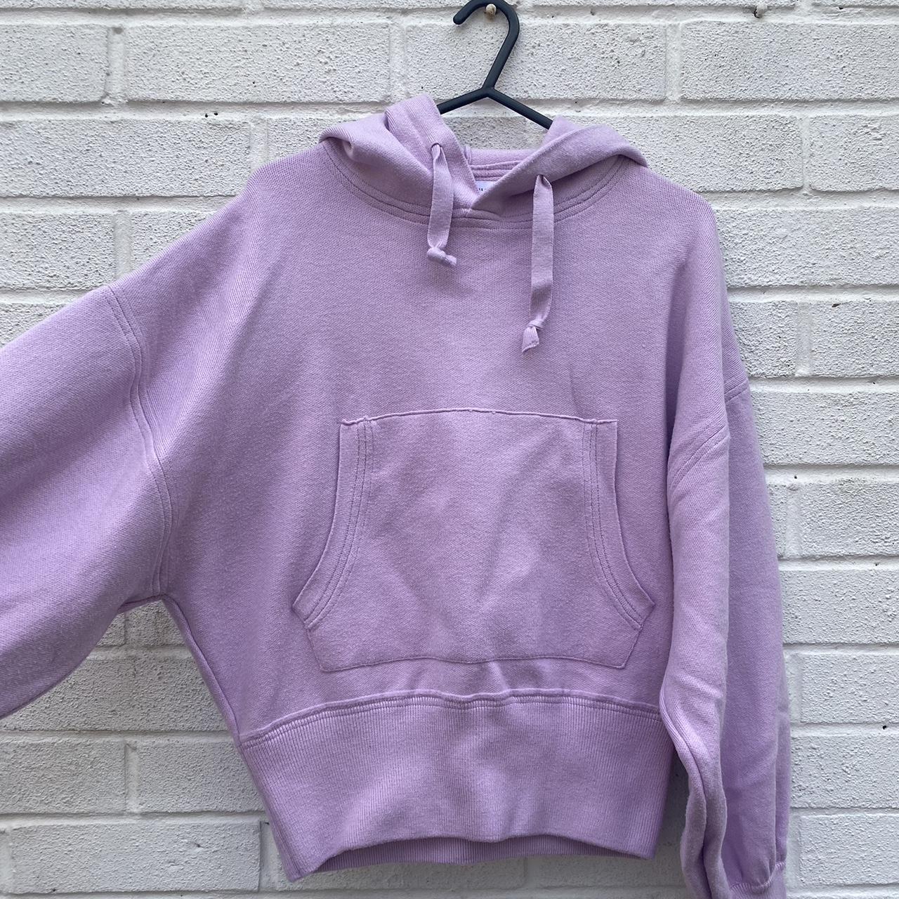 Zara Women's Pink and Purple Hoodie | Depop