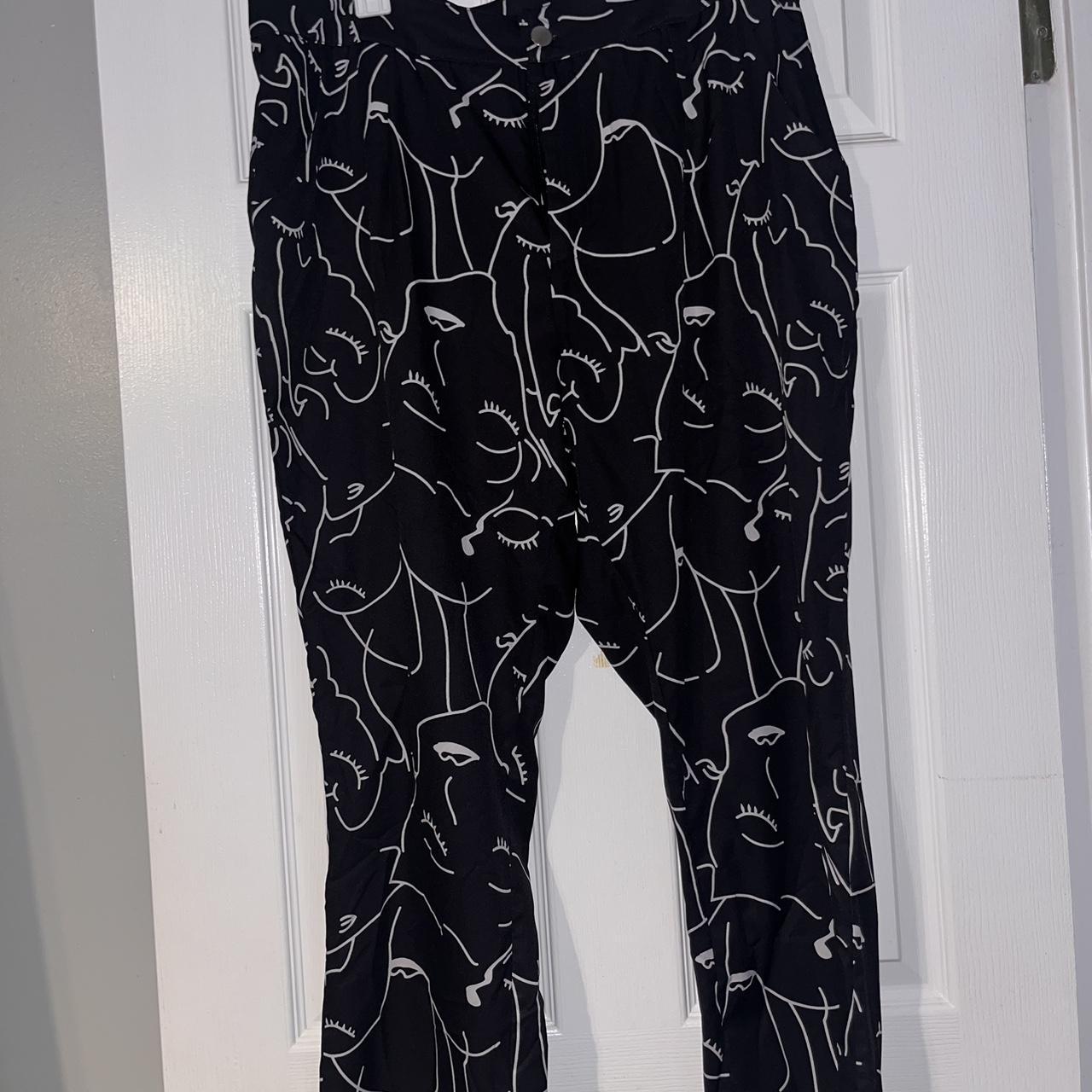 Black and white faces Pants from shein. Size 1xl... - Depop