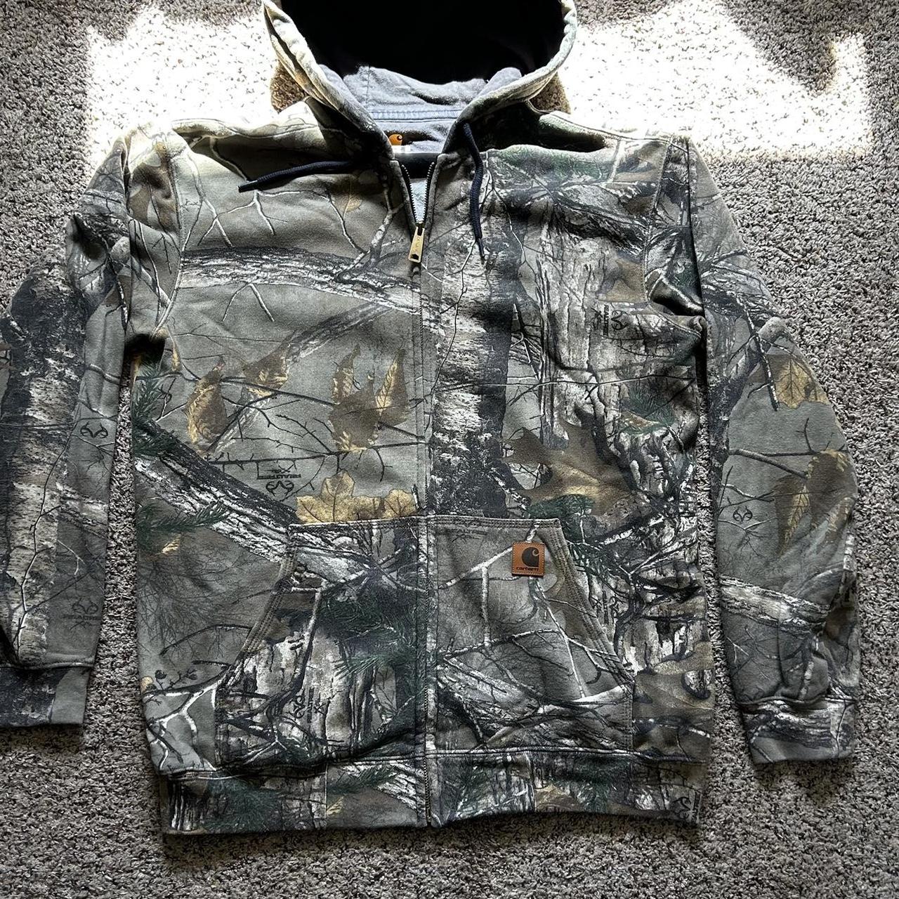 MEDIUM carhart realtree camo full zip hoodie Great... - Depop