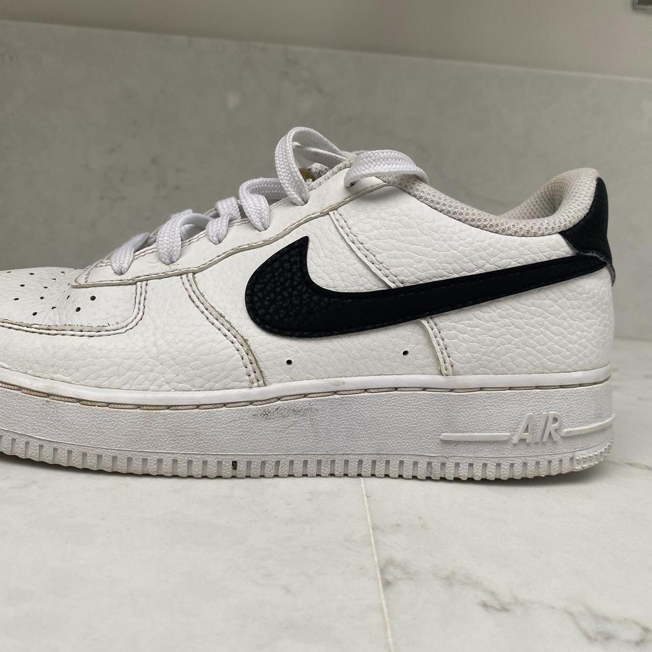 nike air force one white with black tick