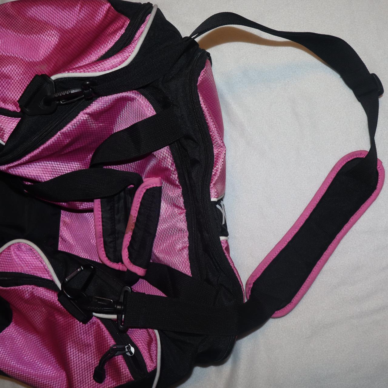REEBOK Pink and Black Duffle Bag Great condition,... - Depop
