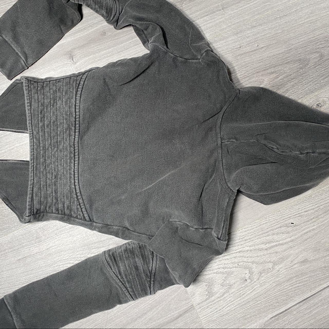 THE K LABEL TONIK CORSET ZIP GREY ACID WASH HOODIE... Depop