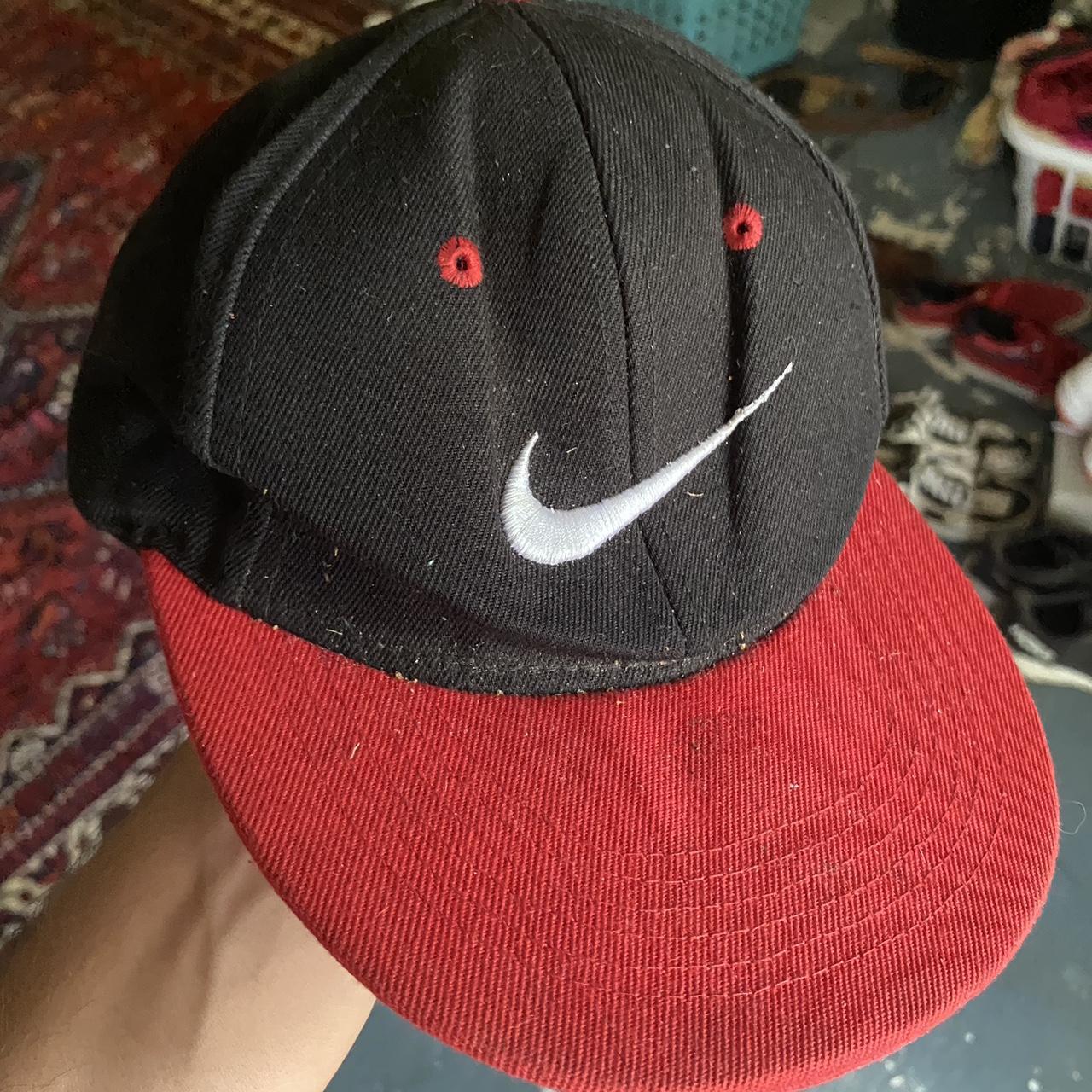 Premium Headwear Nike snap back red and black Depop