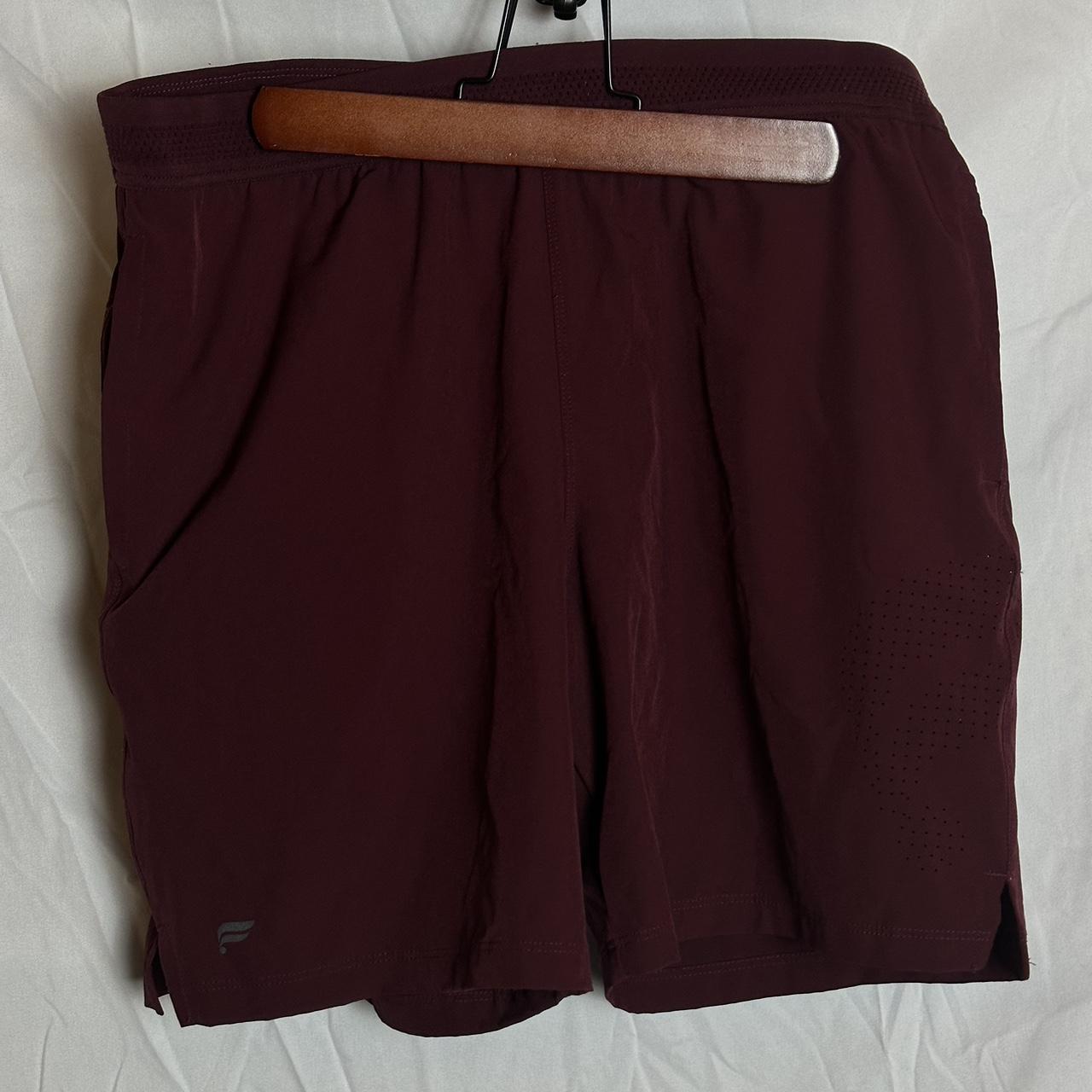 Maroon fabletic shorts - Depop