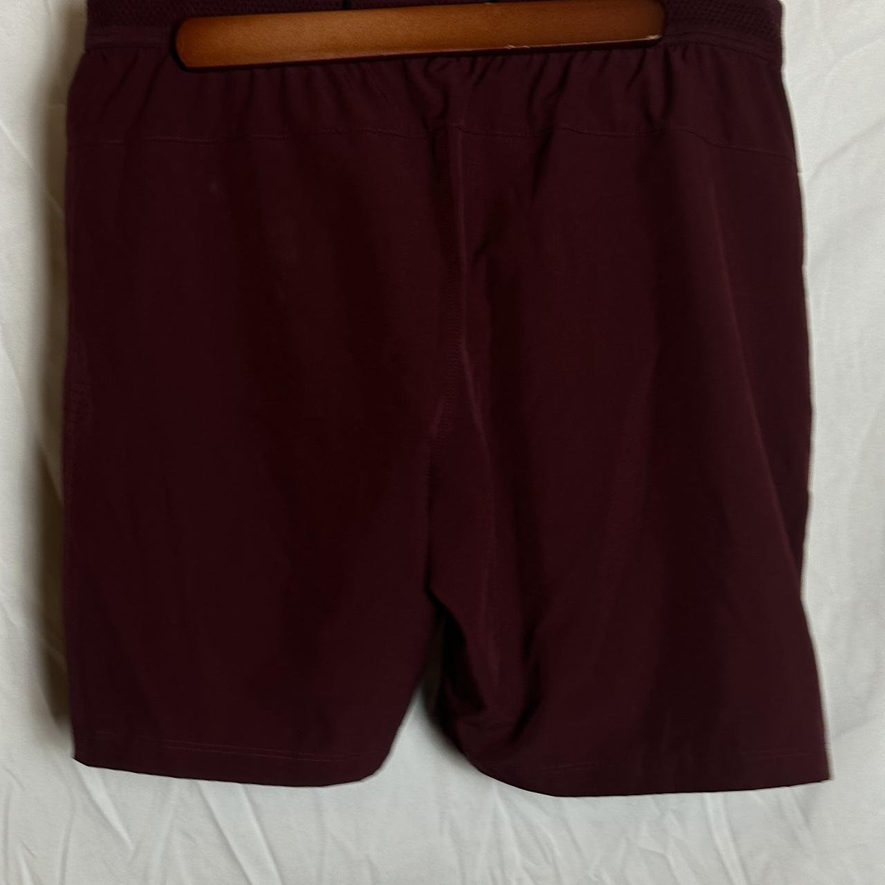 Maroon fabletic shorts - Depop