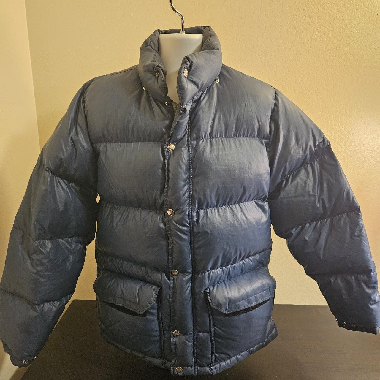 Vintage The North Face Jacket Men's Small Blue Brown... - Depop