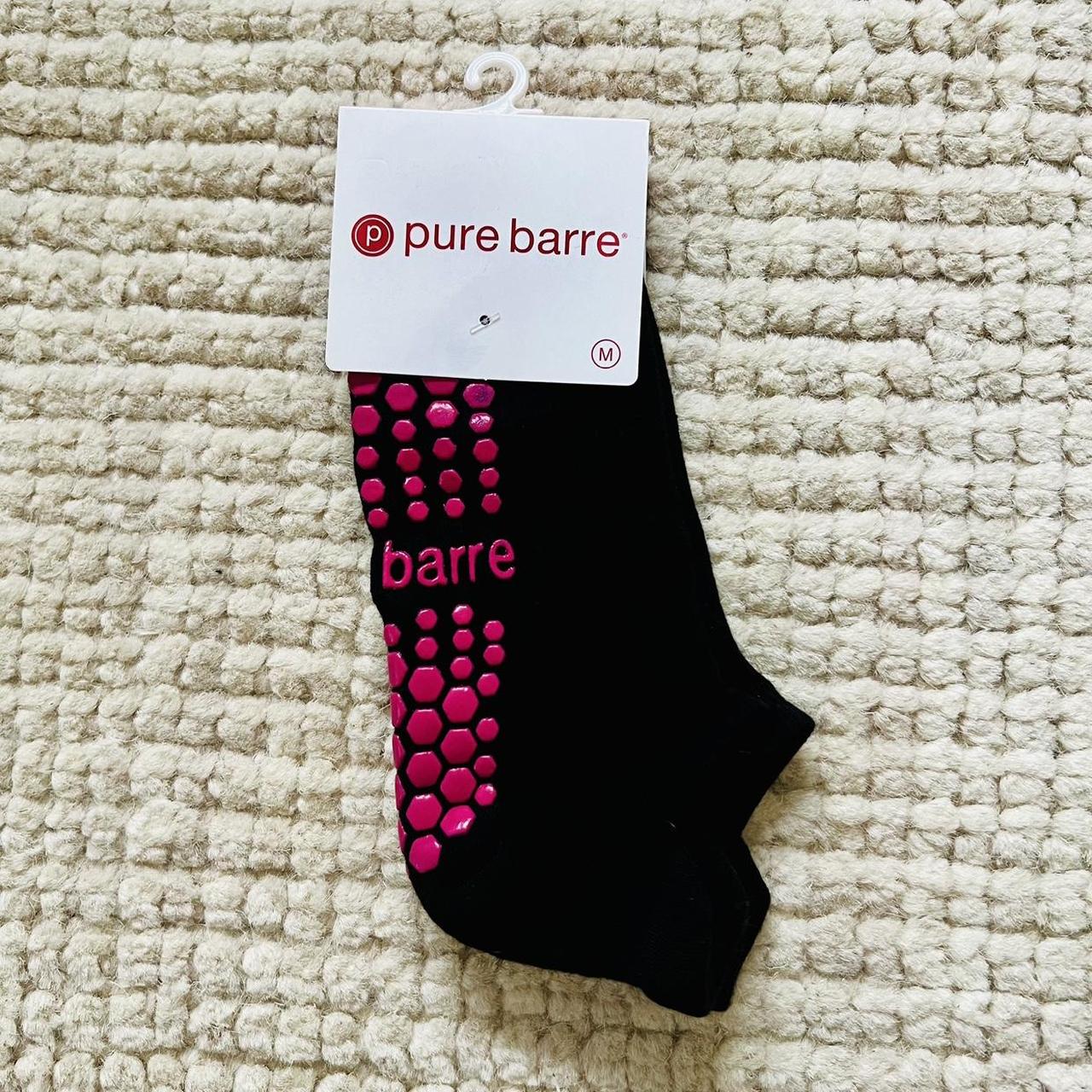 🤍 Pure Barre Black with Pink Grip Socks 🤍 Size M 🚨 - Depop