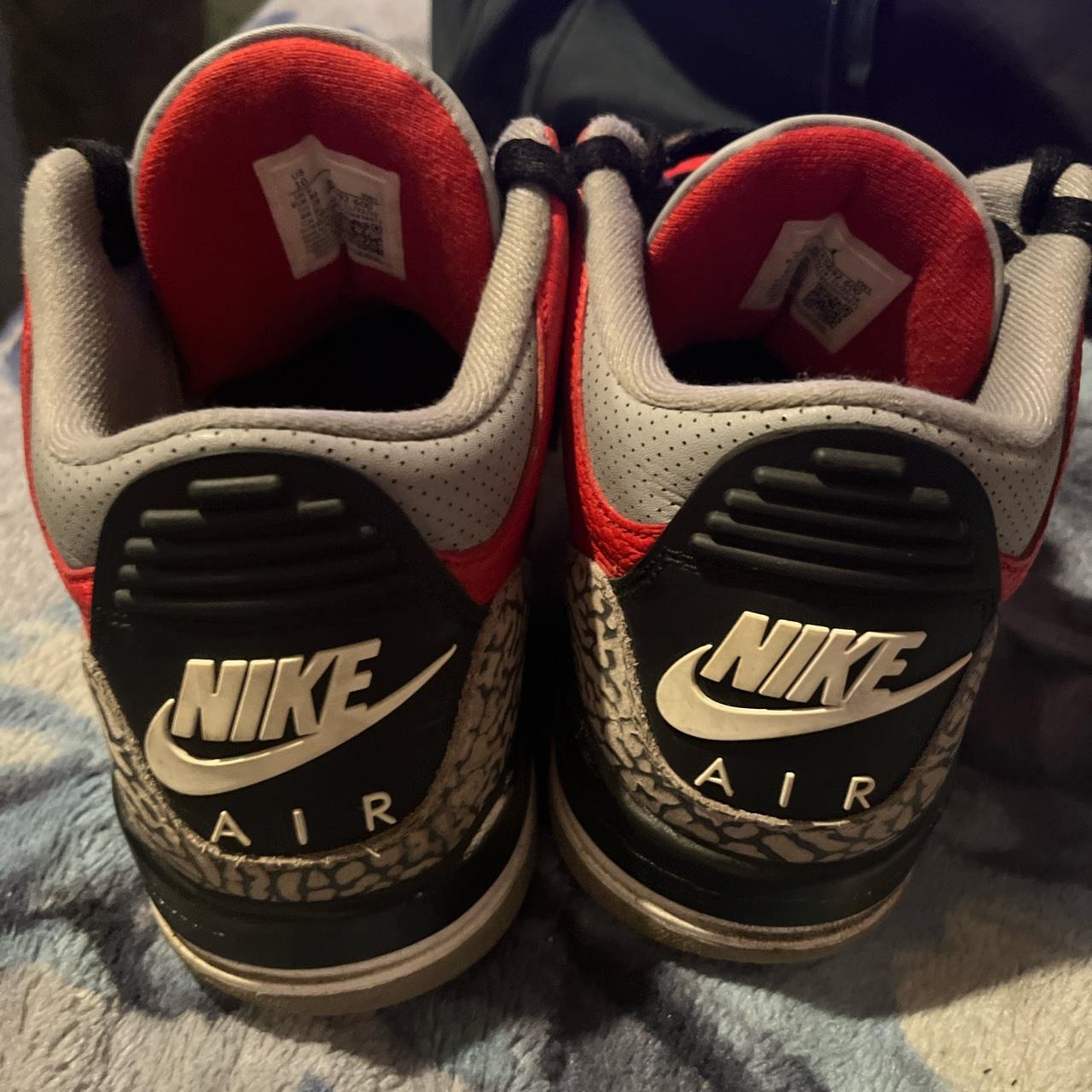 Red cement 3’s pretty used - Depop