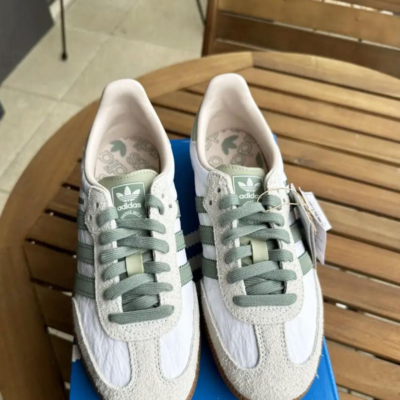 adidas Samba OG Silver Green Putty Mauve Depop