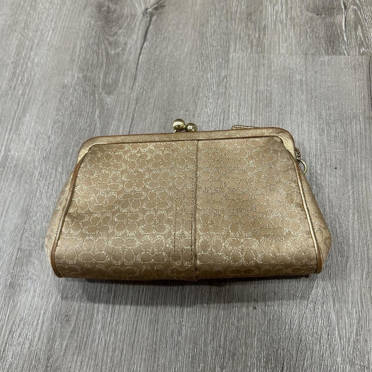 Rare shops metallic gold Coach Purse