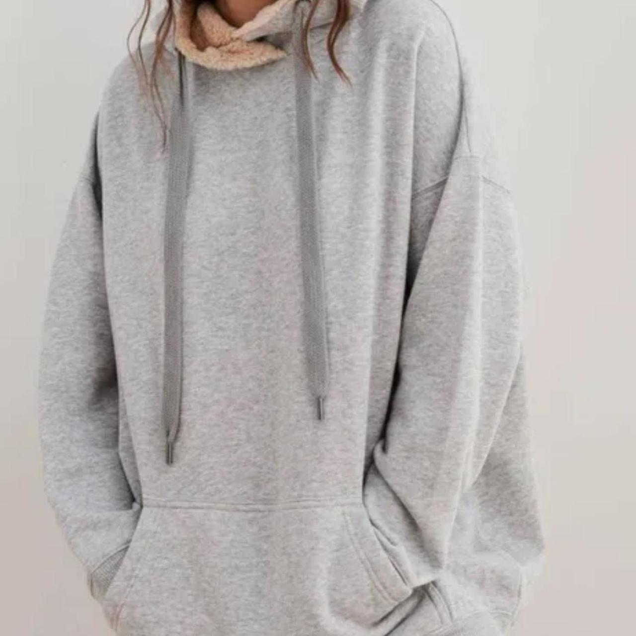 Aerie Oversized Coziest Spring Street Grey Hoodie In. Depop