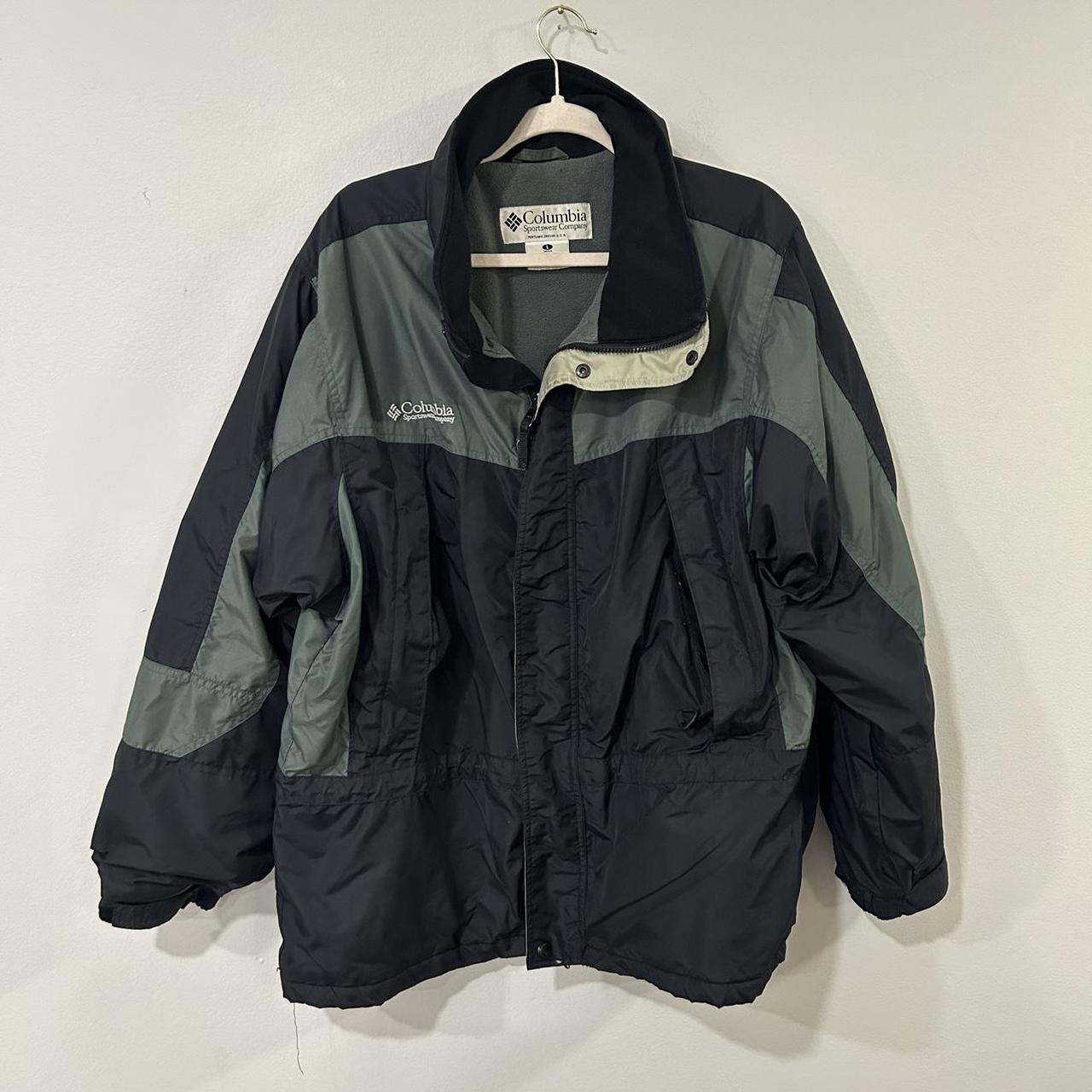 Vintage Columbia Sportswear Full Zip Black Green | Depop
