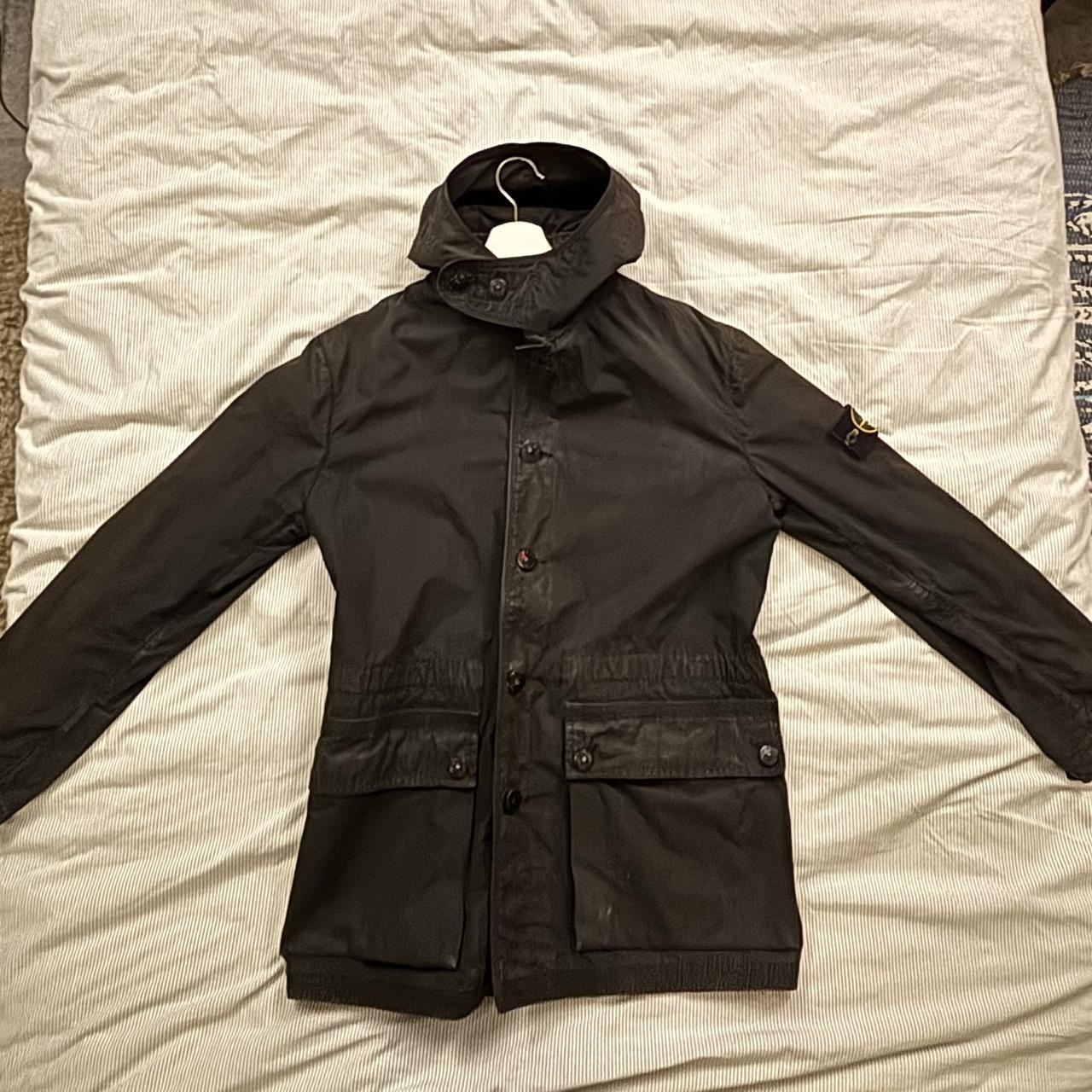 ジャケット・アウター stone  raso gommato jacket coat AW02 STONE ISLAND DUAL LAYER RASO GOMMATO TRENCH COAT