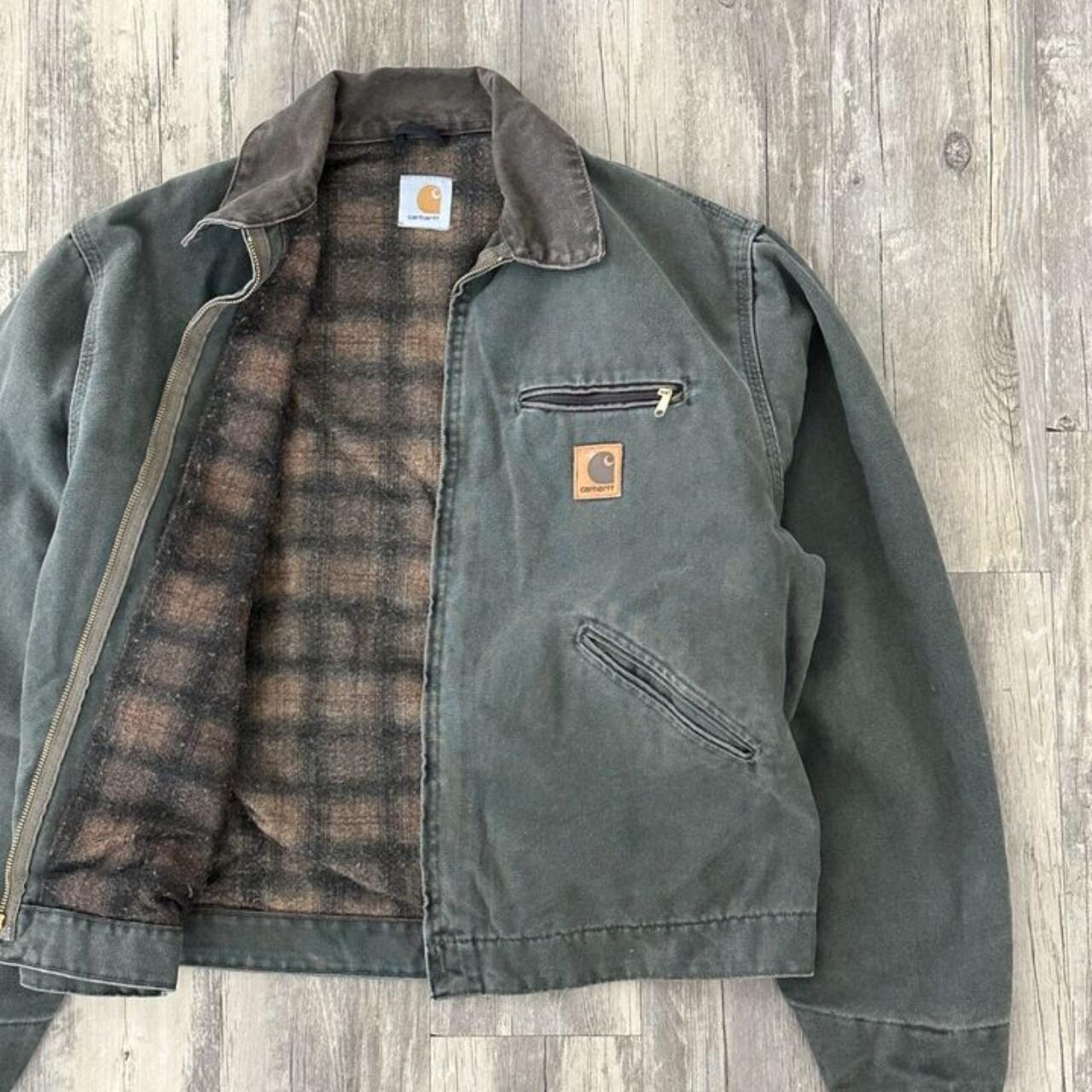 Carhartt sandstone clearance detroit jacket moss