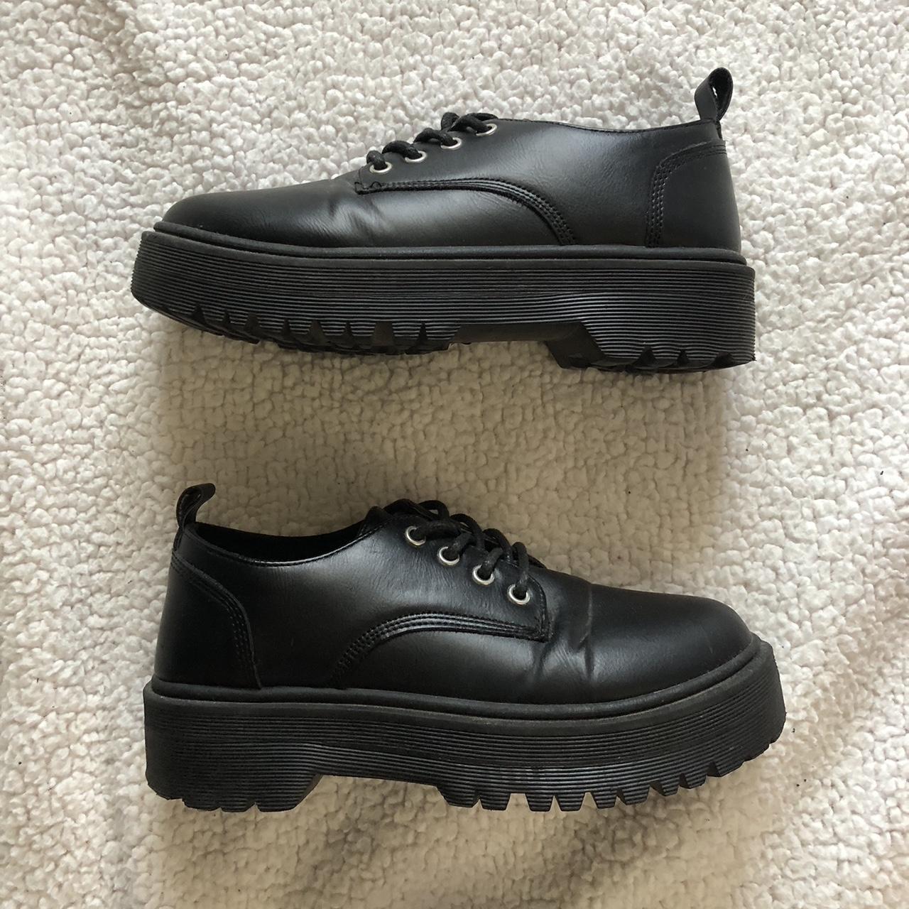 mens black platform shoes