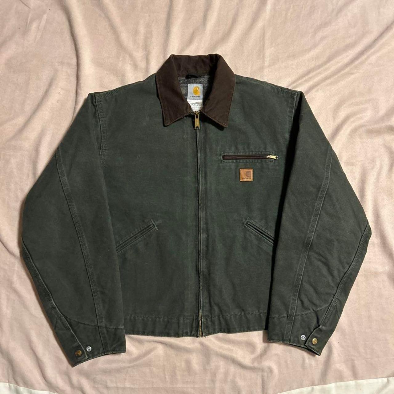 Carhartt Detroit Jacket J97 Mos Moss Green, In - Depop