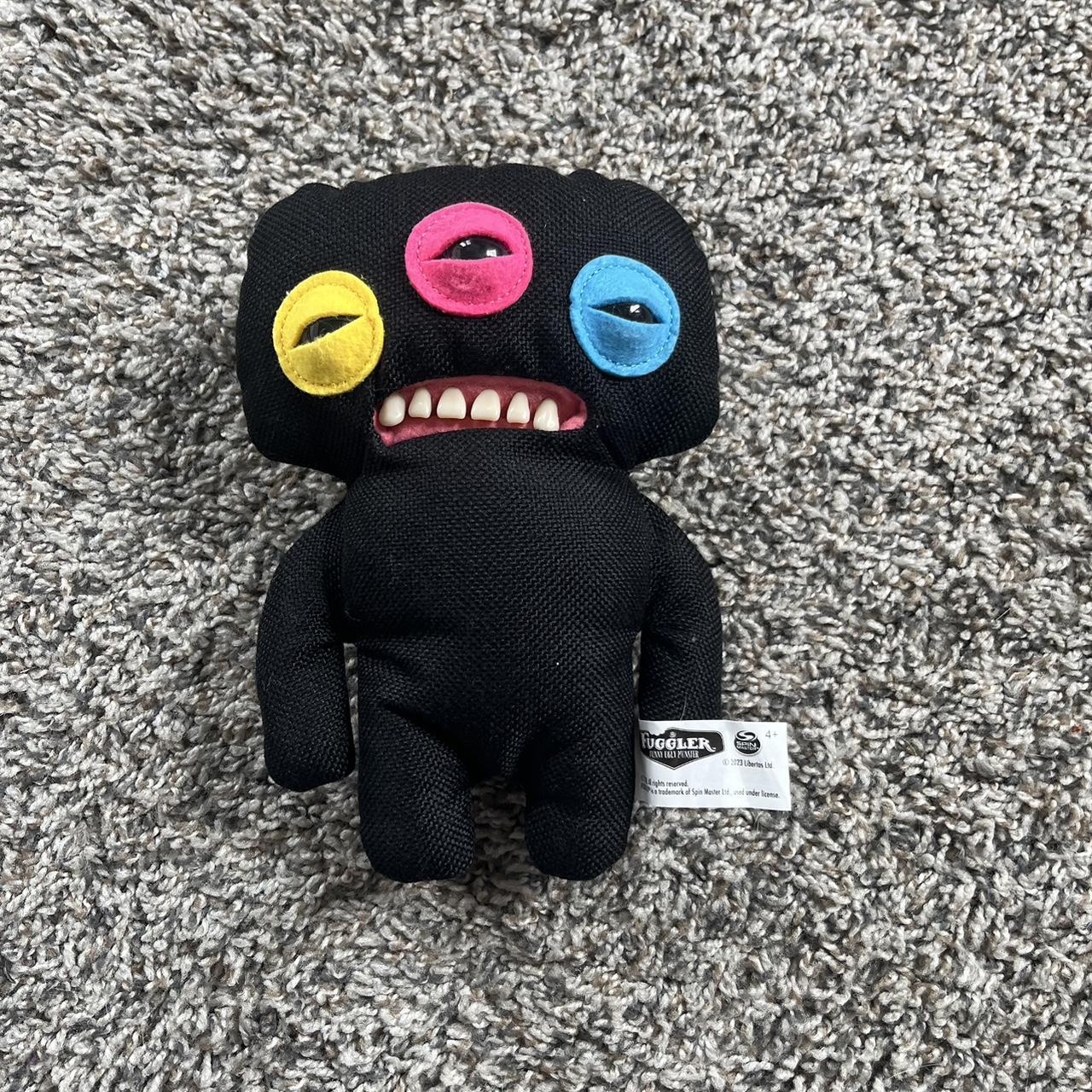 black FUGGLER stuffed animal👽 brand new just took... - Depop