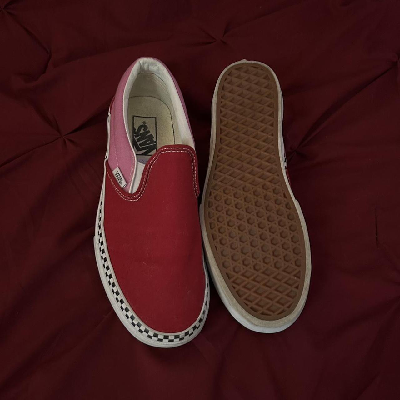 Platform red checkered vans best sale