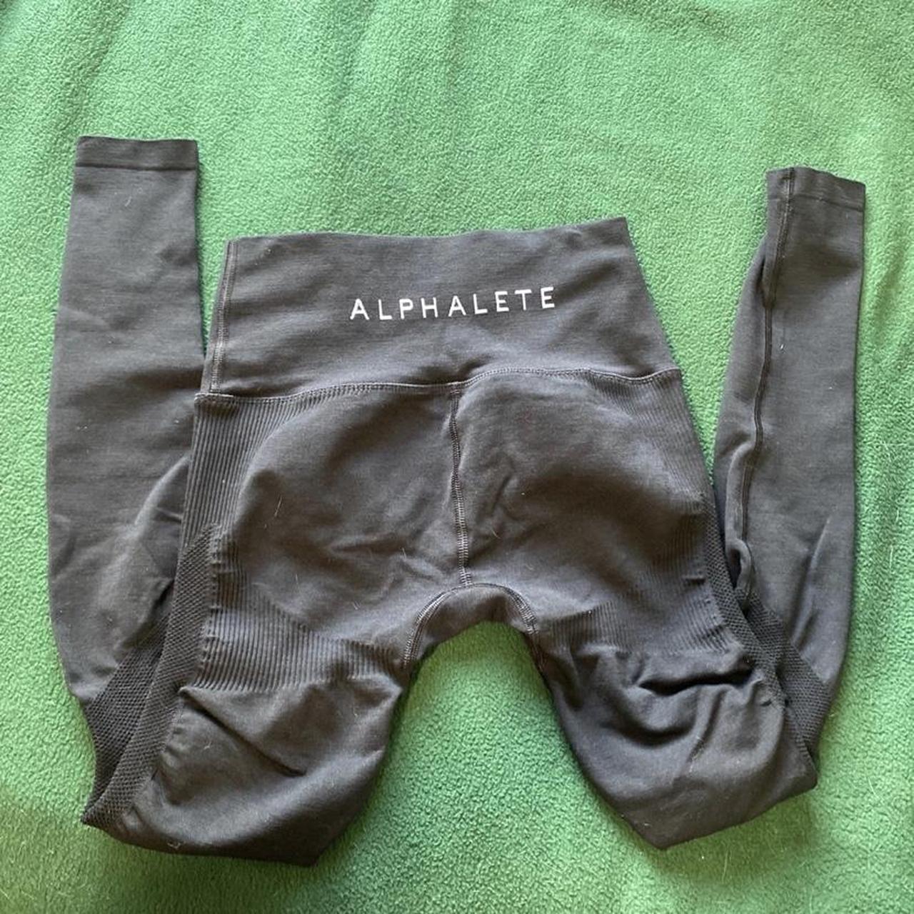 Alphalete dusty red leggings w/ pockets size xs wolf - Depop