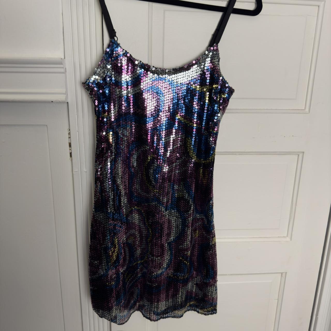 Y2K Wet Seal sequin party dress #y2k #sequin - Depop