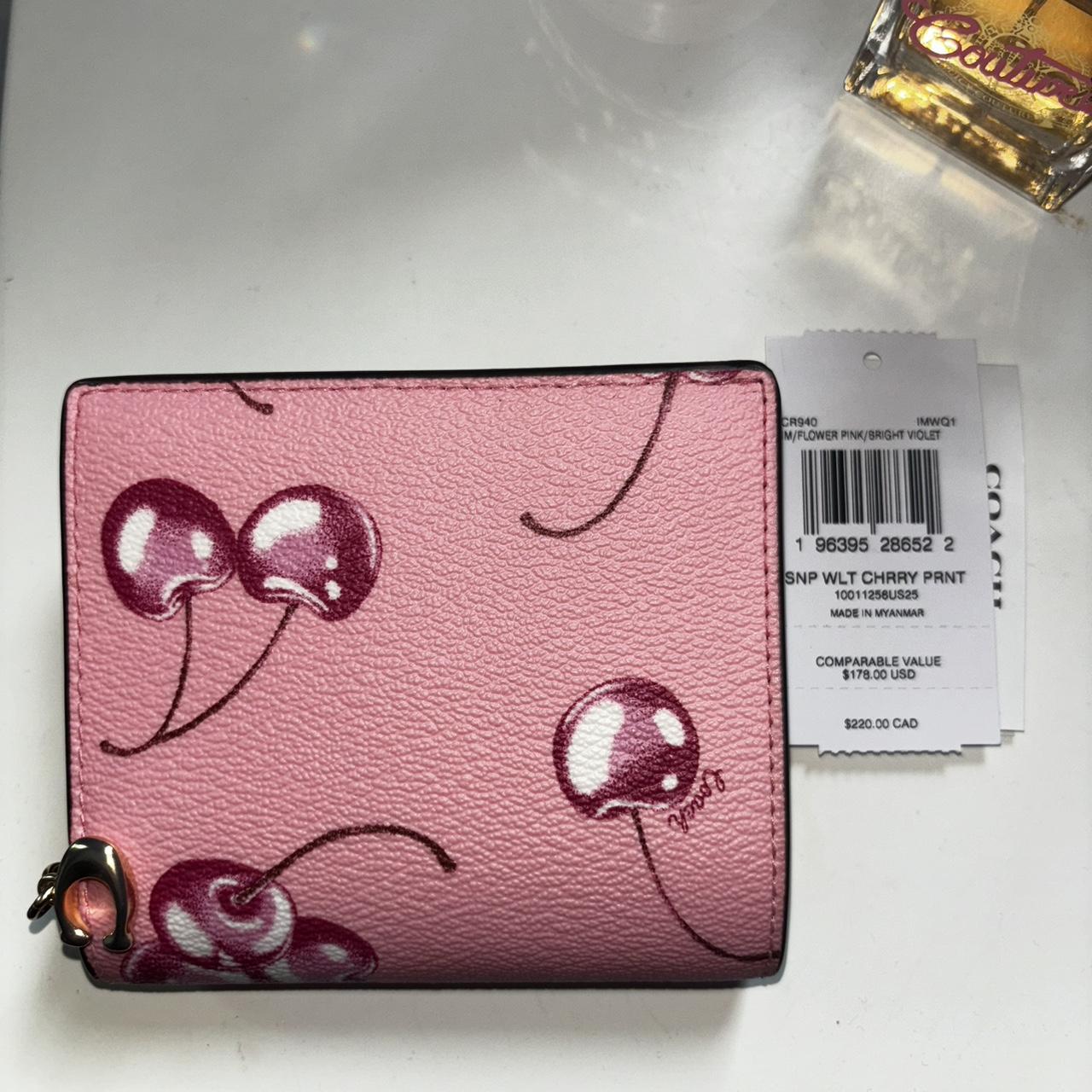 coach wallet cherry print , style: CR940 authentic... - Depop