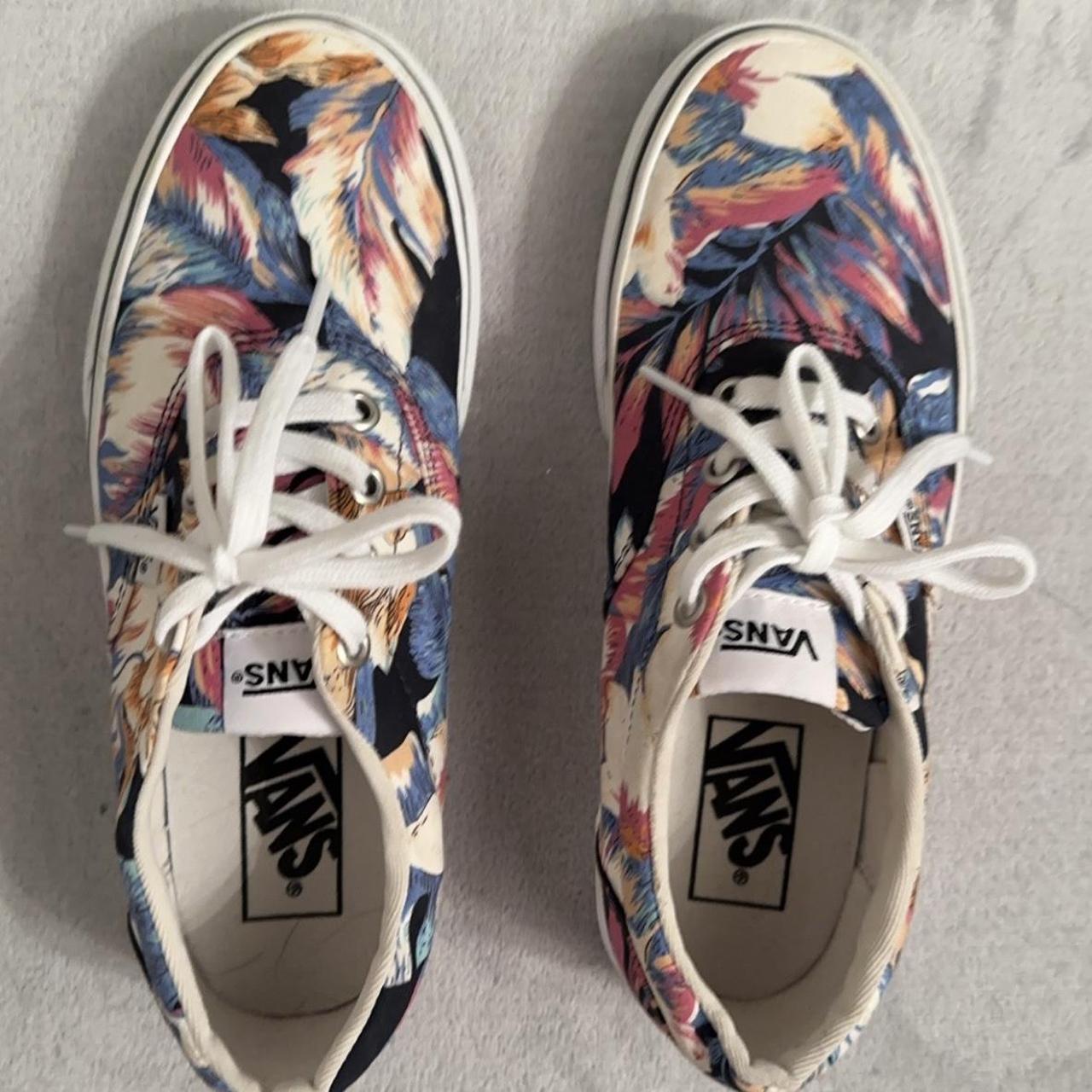 Vans with hotsell flowers on them