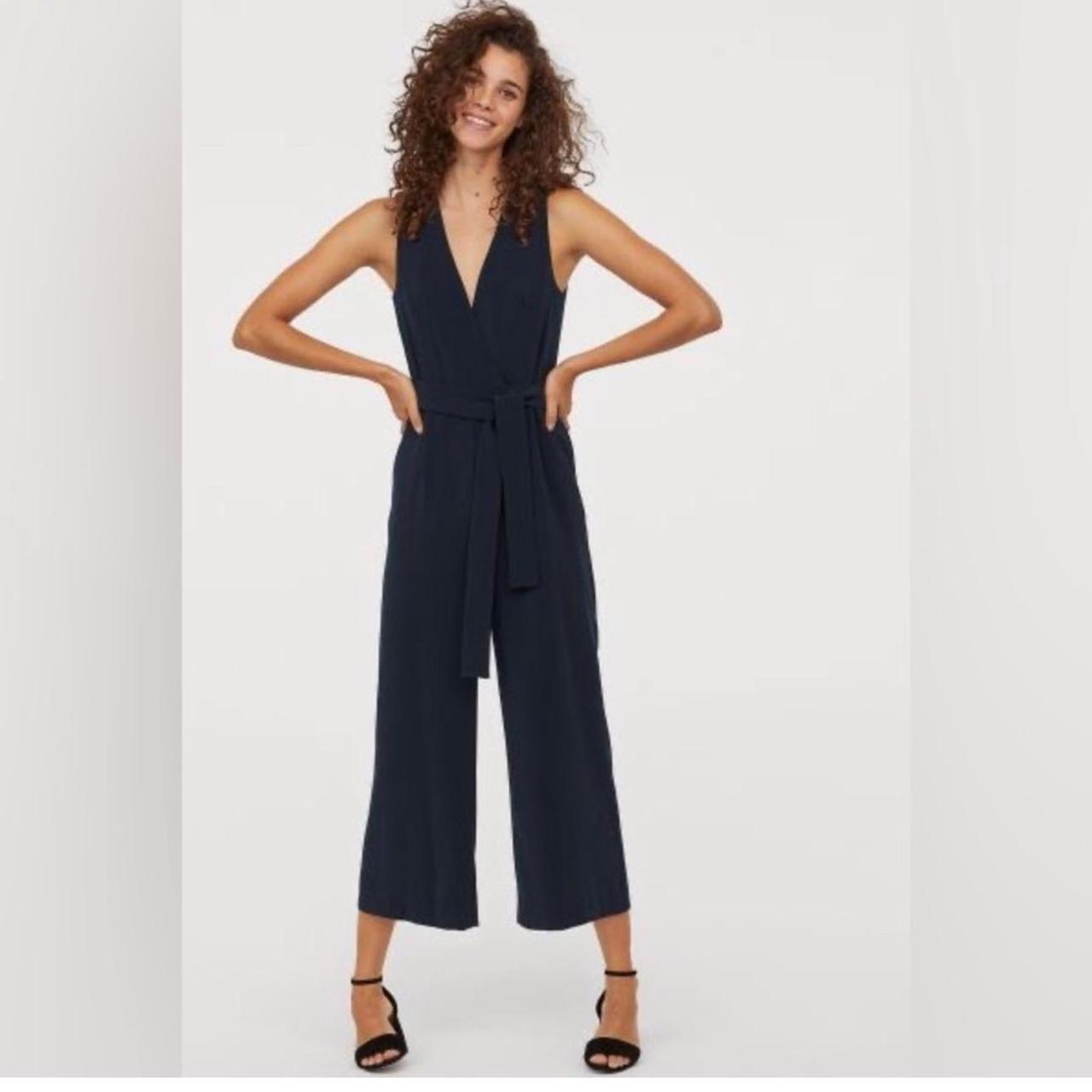 H&m navy jumpsuit hotsell