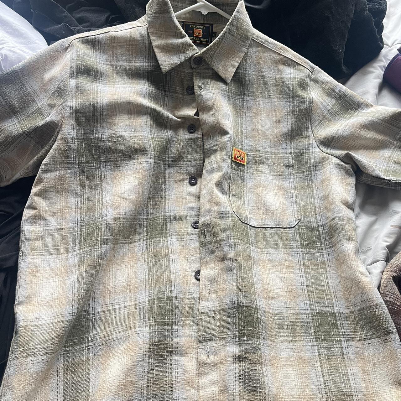 Fb county Flannel. Size Medium, Good condition. Worn... - Depop